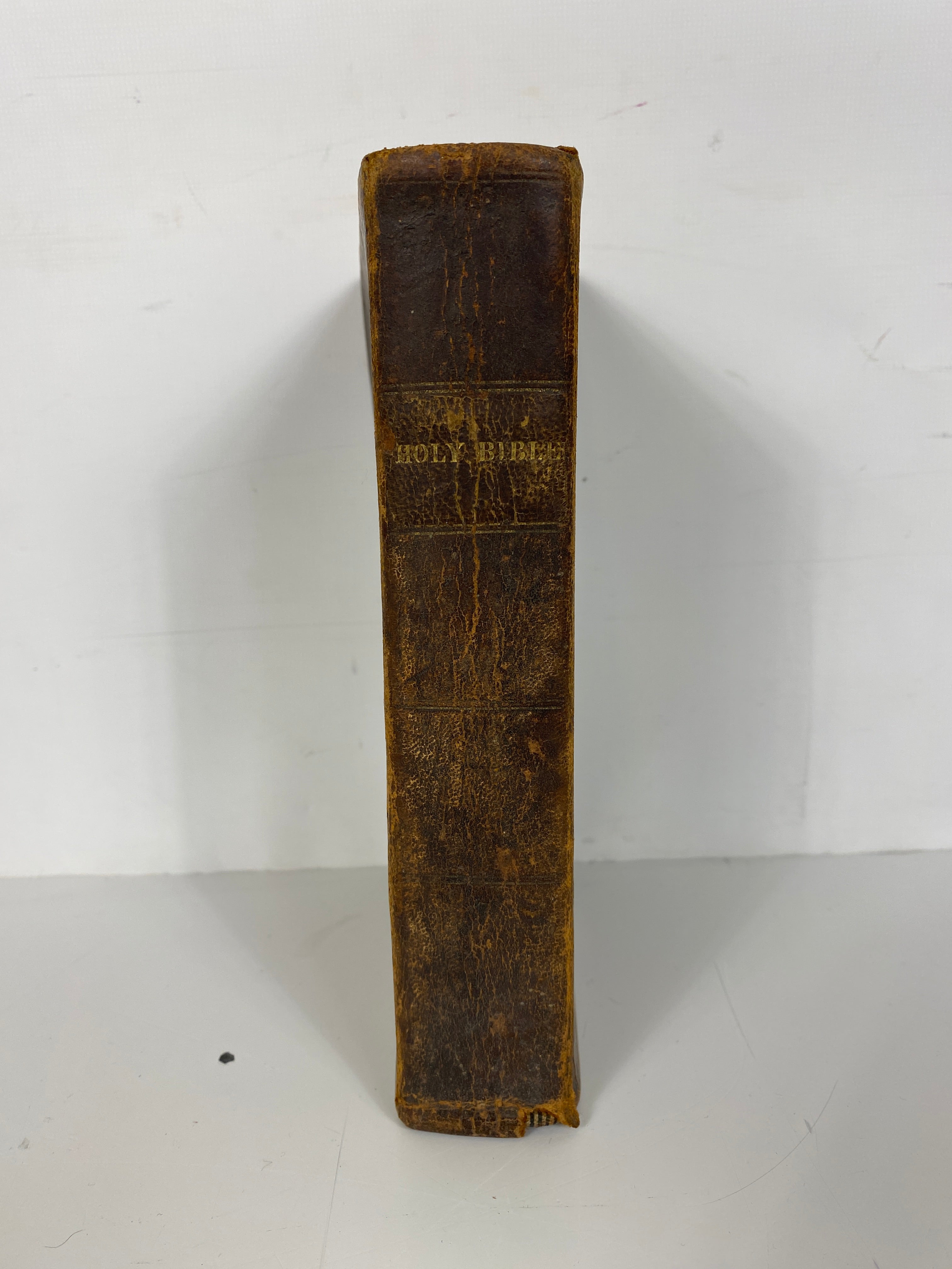 The Holy Bible Stereotype Edition 1837 Antique Leather Bound