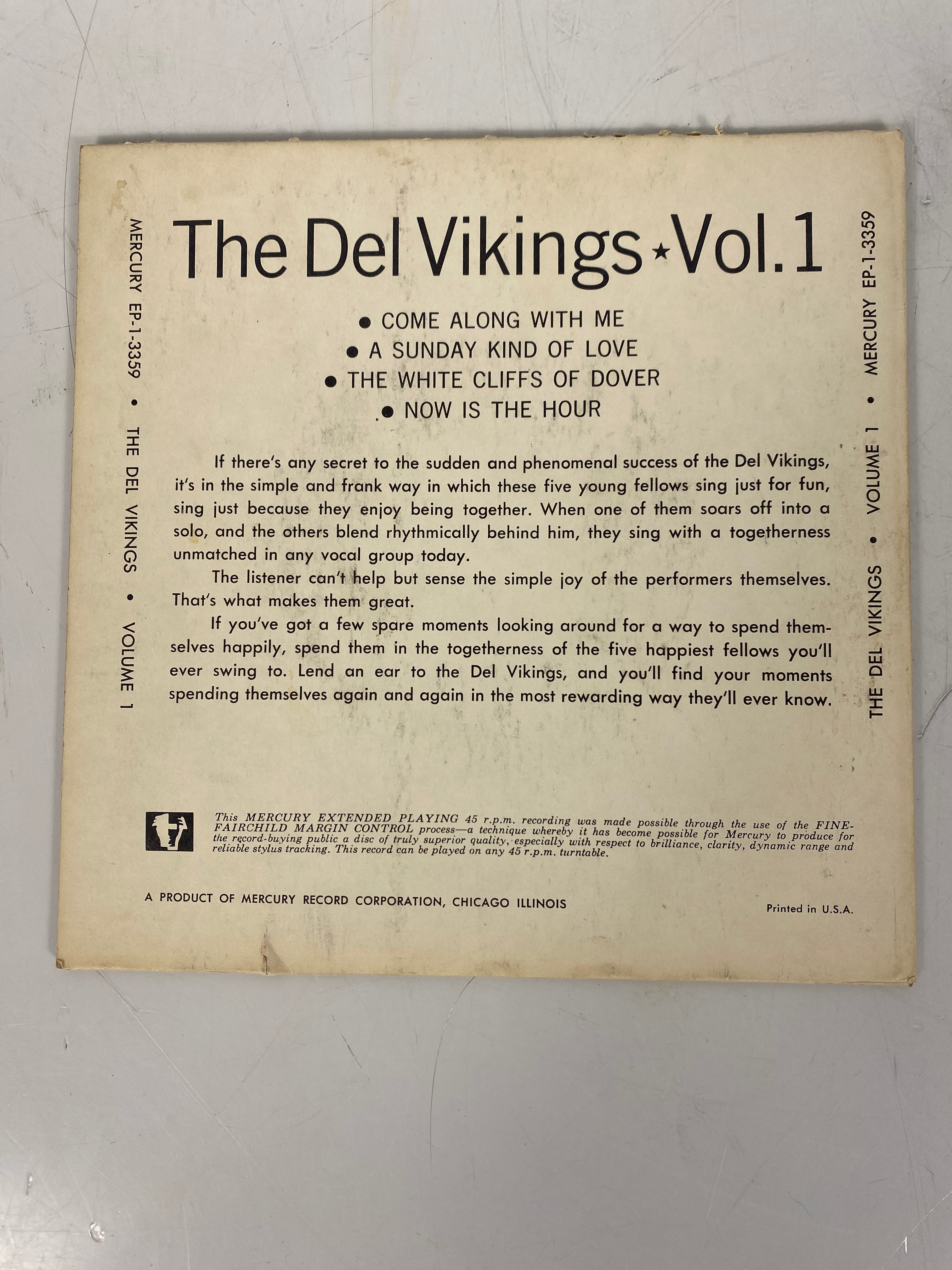 Del Vikings They Sing They Swing Vinyl Record 45