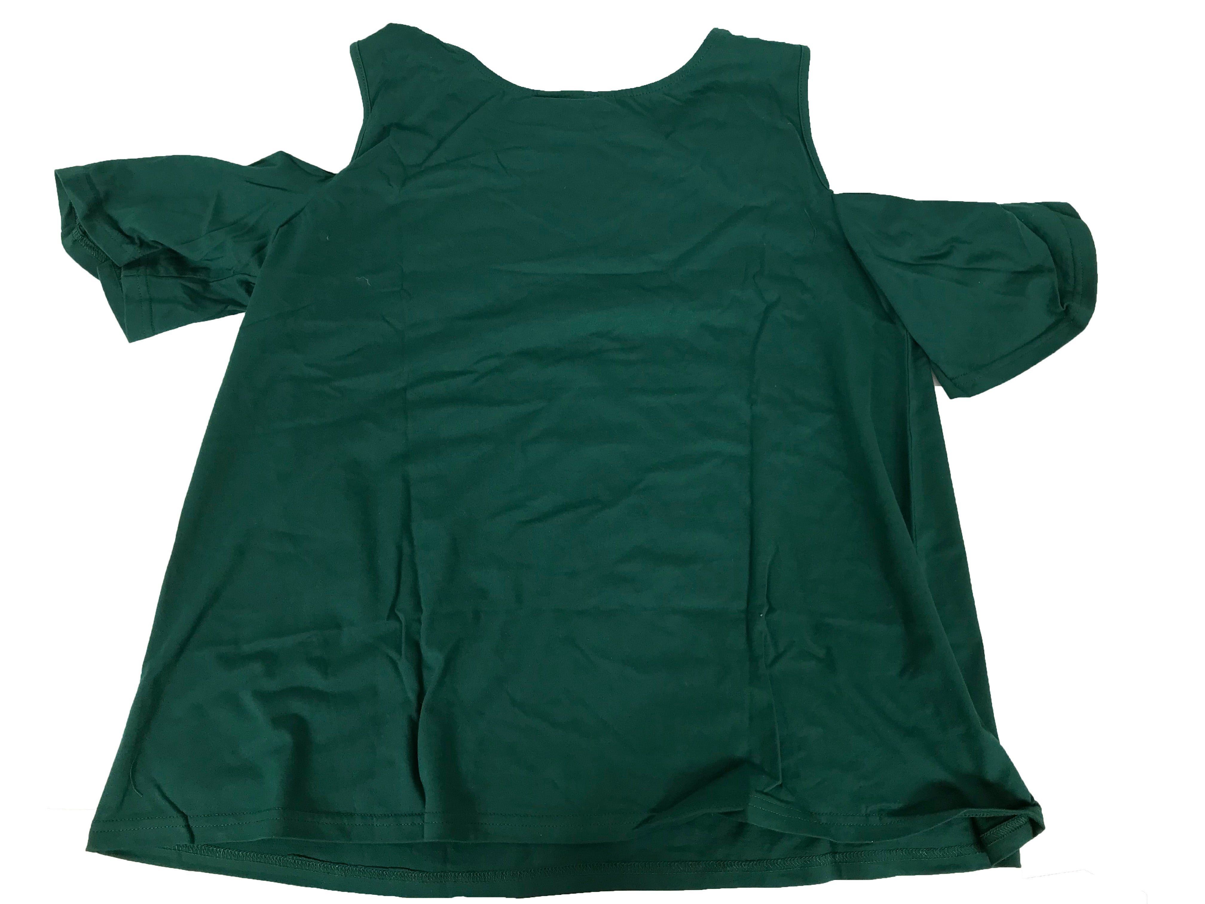 MSU Green Cutout Shoulder Shirt Women's Size XL