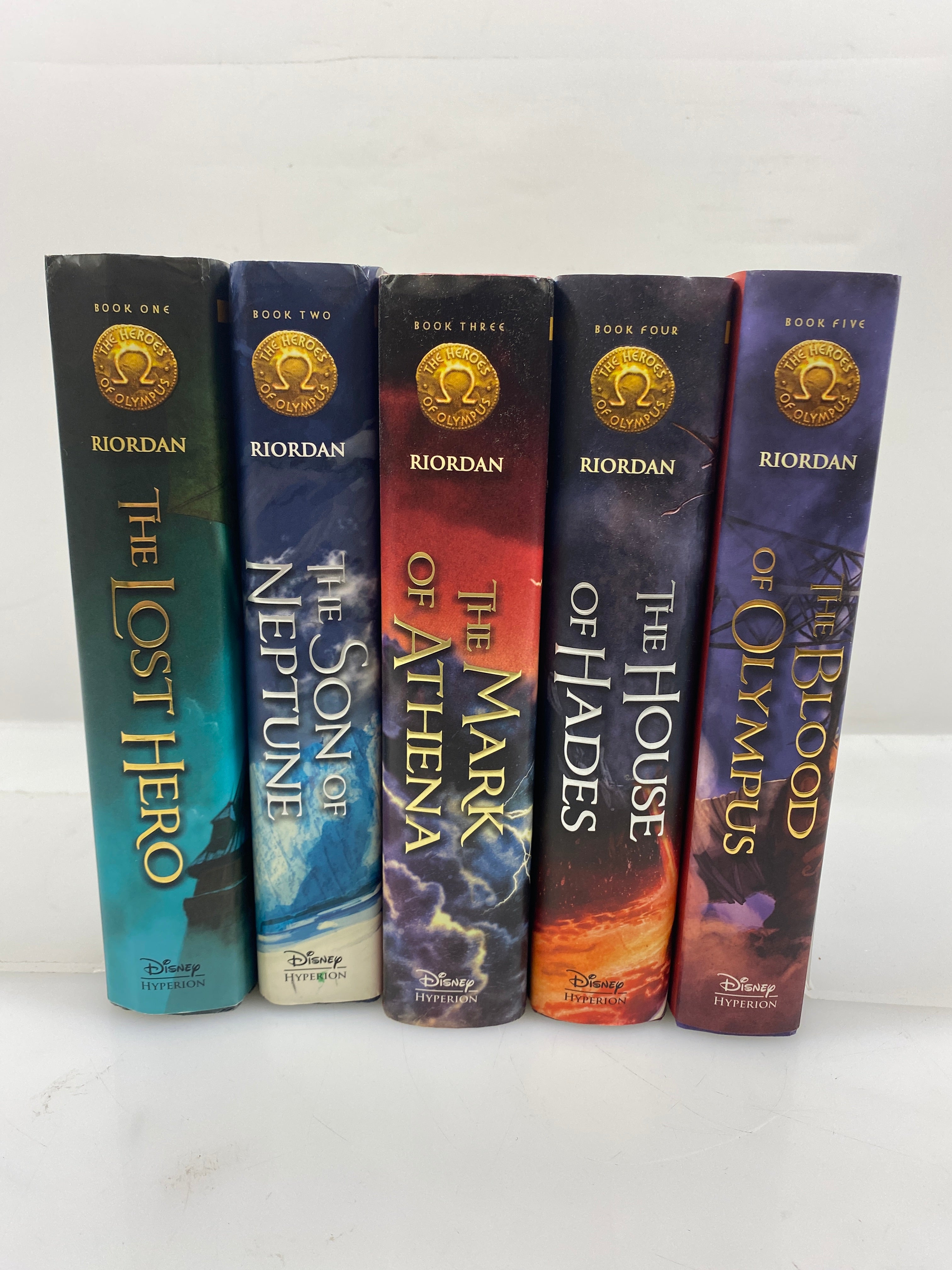 Set of 5: The Heroes of Olympus Rick Riordan Books HC 2010-2014