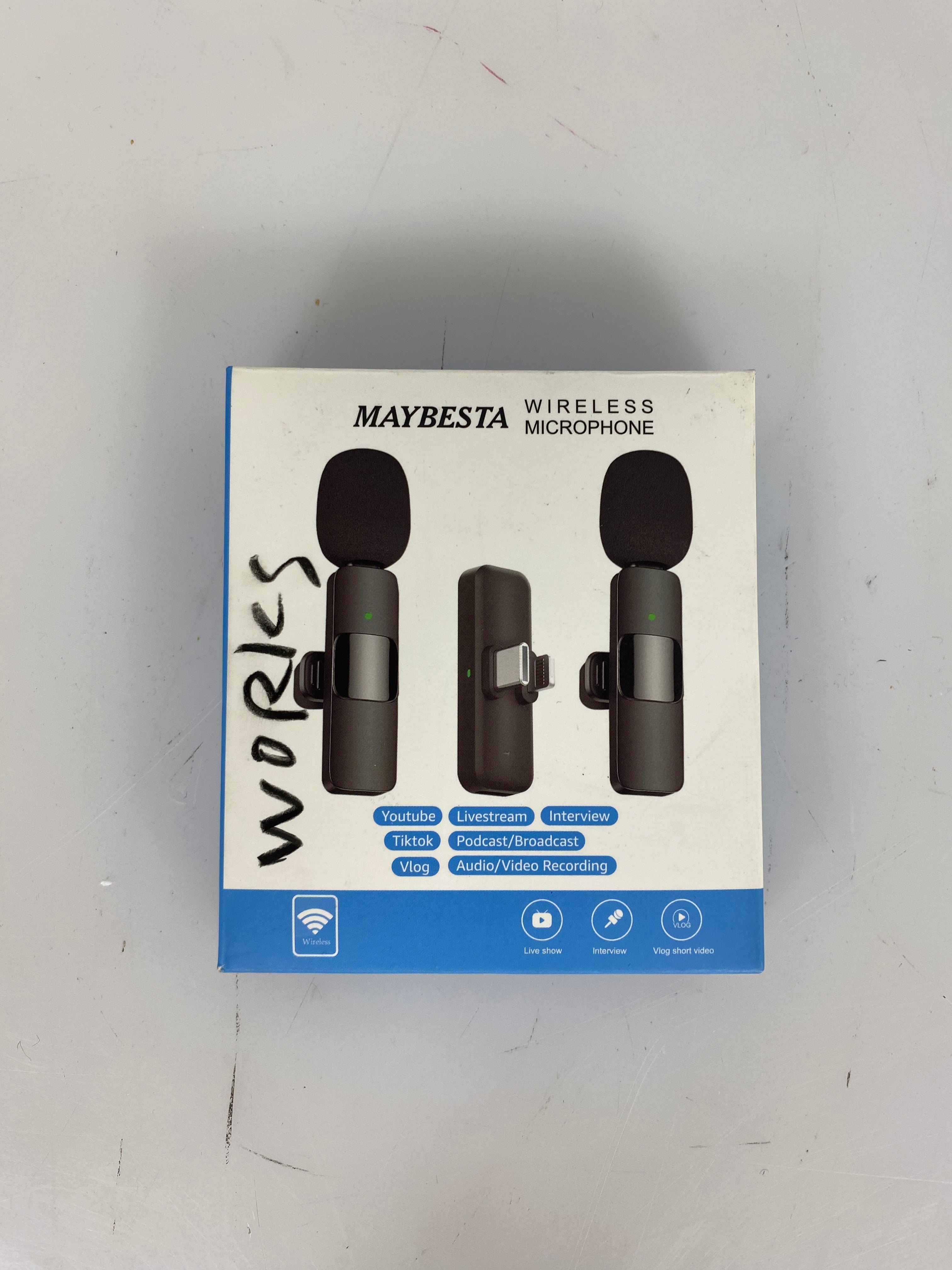 MAYBESTA Wireless Mini Microphone for iPhone and Android