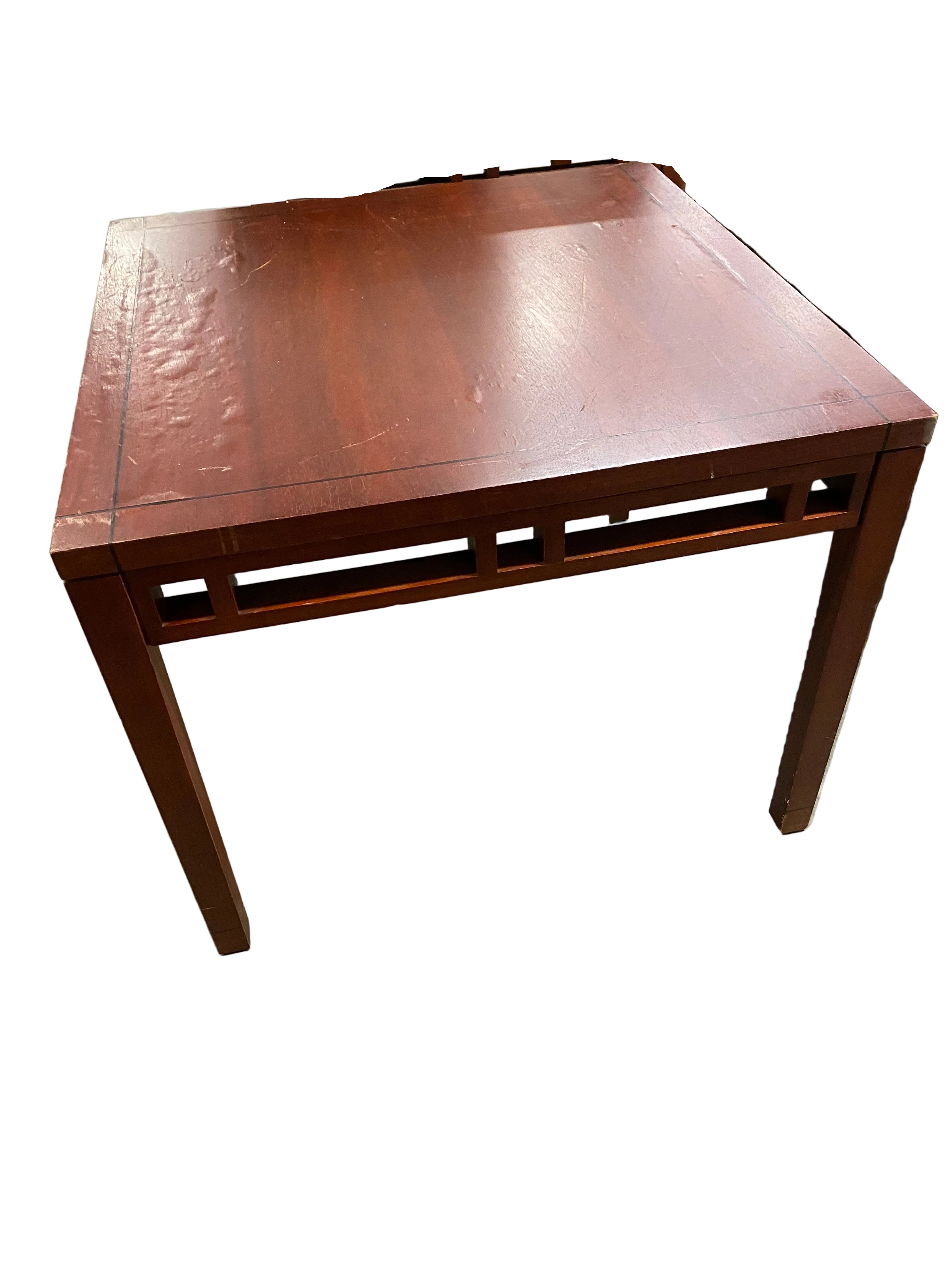 Square Laminate Mahogany Coffee Table