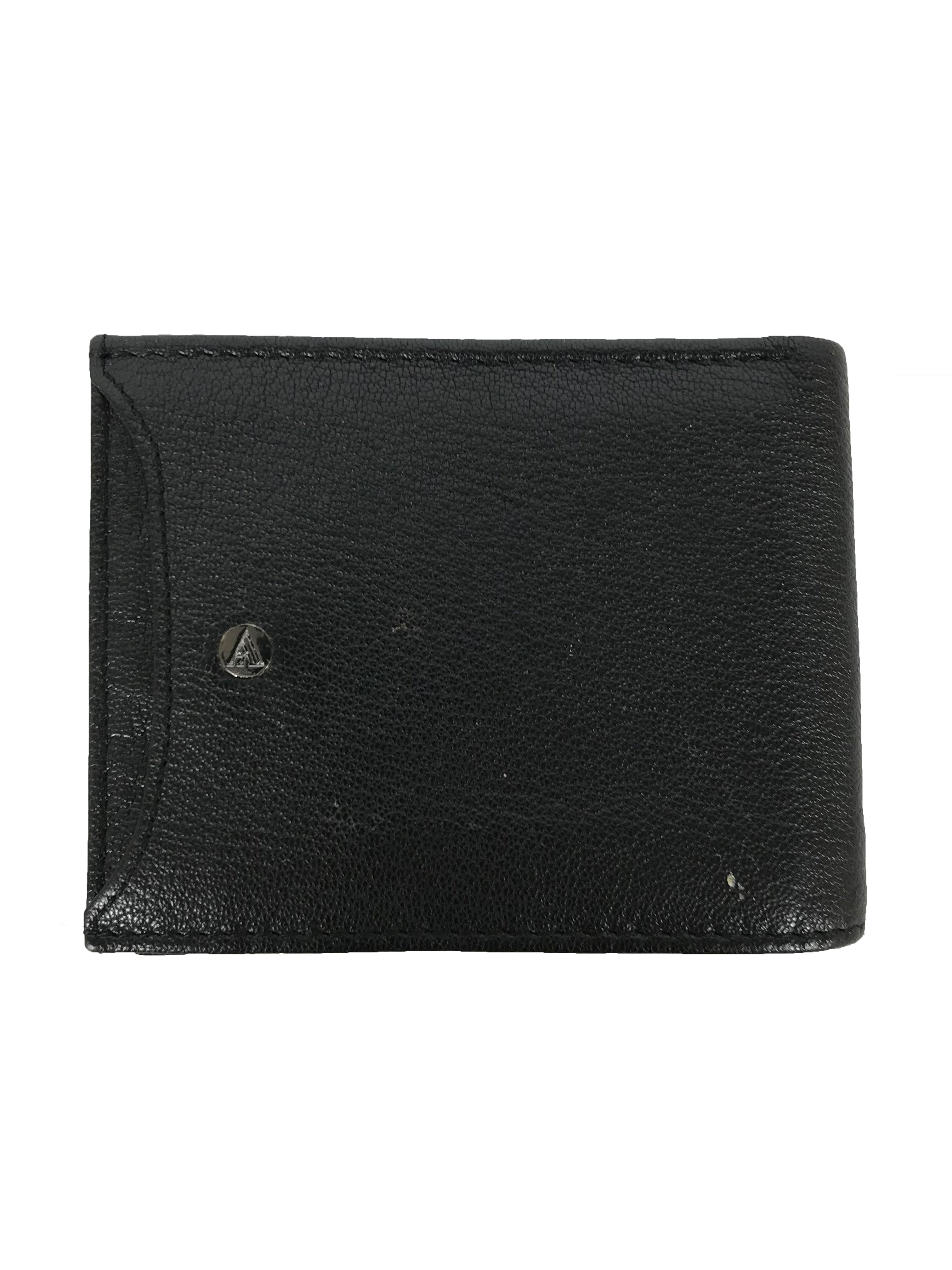 Van Heusen Black Leather Bi-Fold Wallet