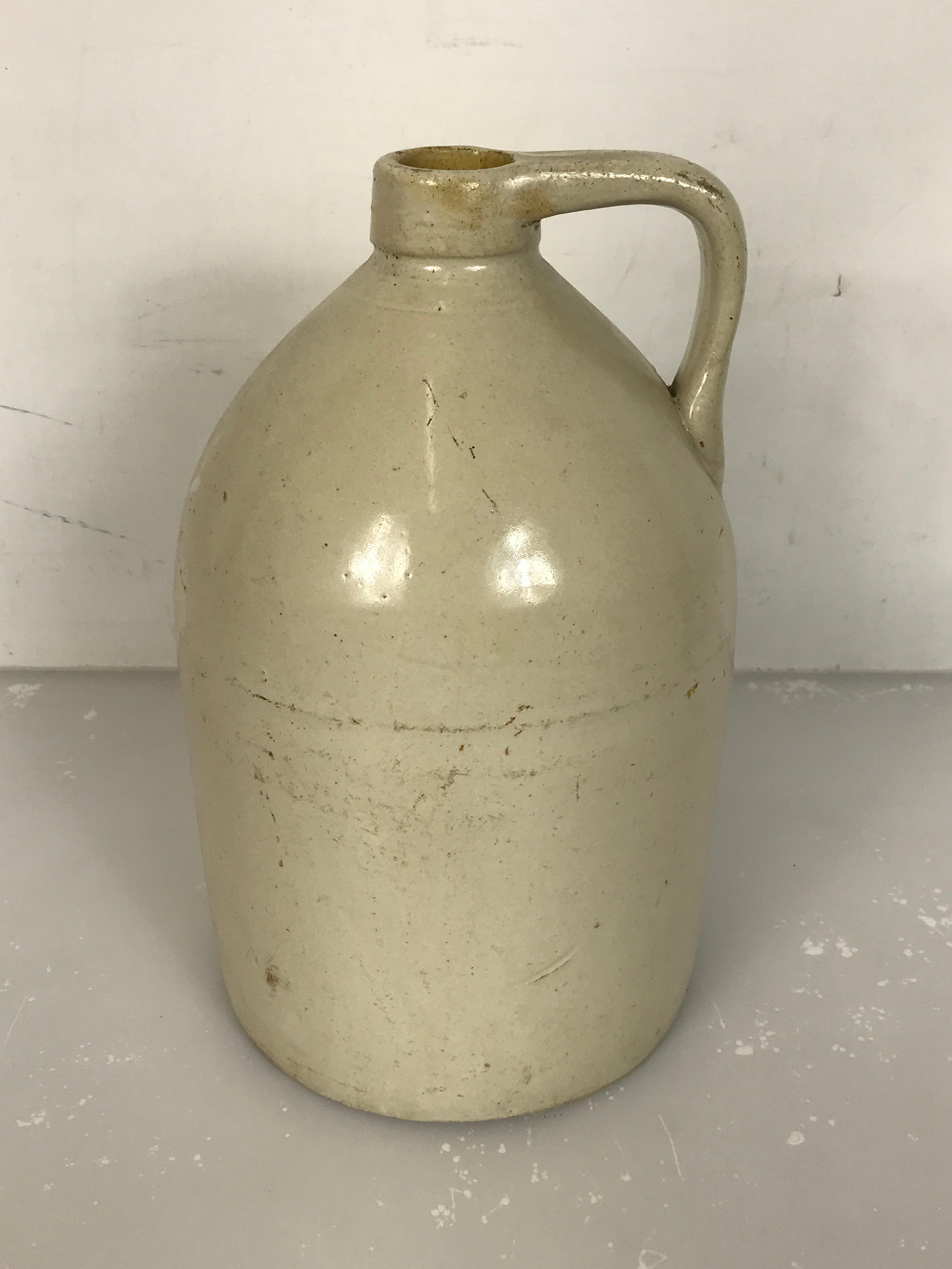 Antique Salt Glazed Stoneware Whiskey or Cider Jug