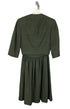 Vintage Utah Tailoring Mills Ogden Olive Green Dress with Matching Jacket