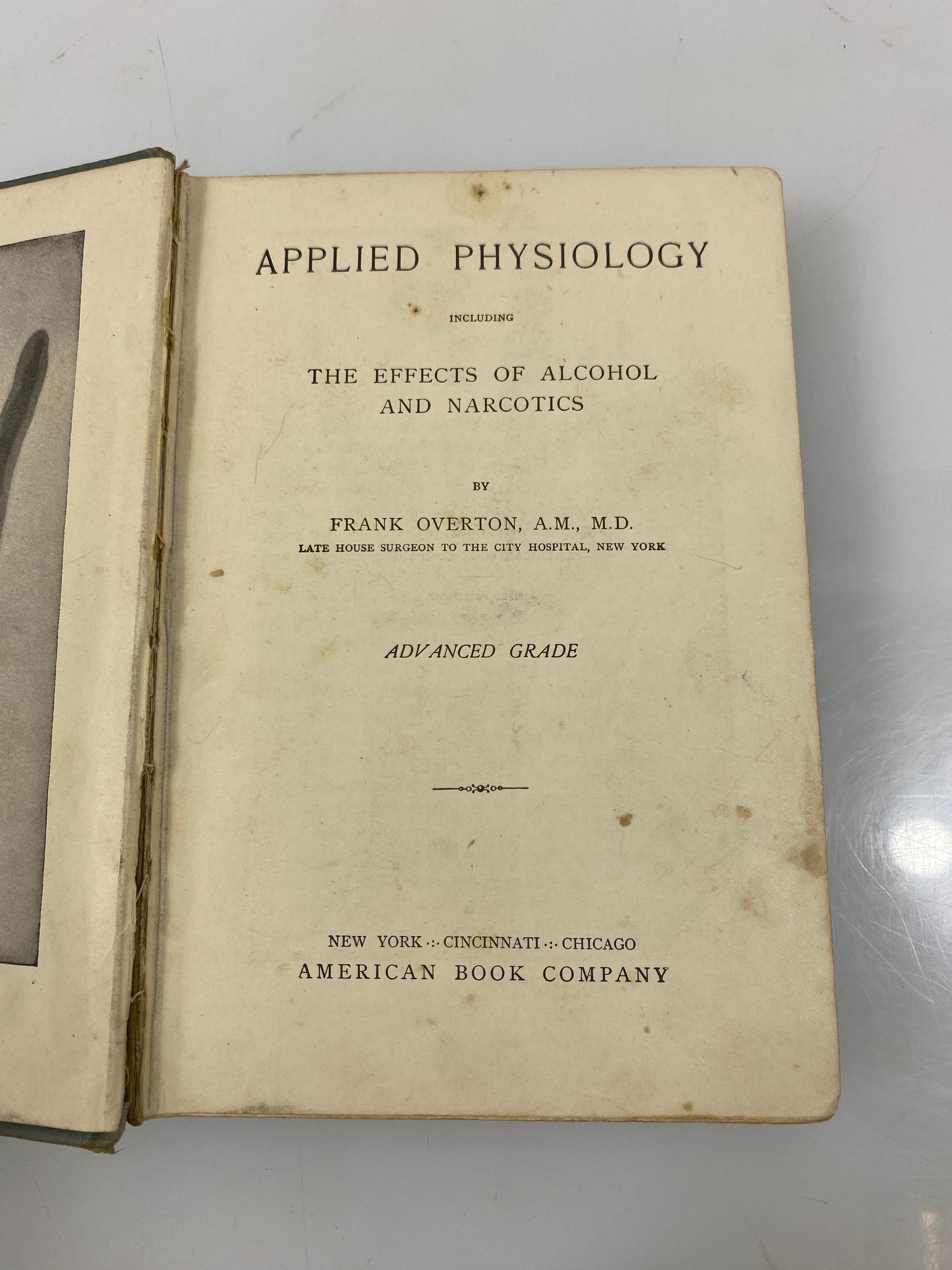 Applied Physiology by Frank Overton 1897 HC
