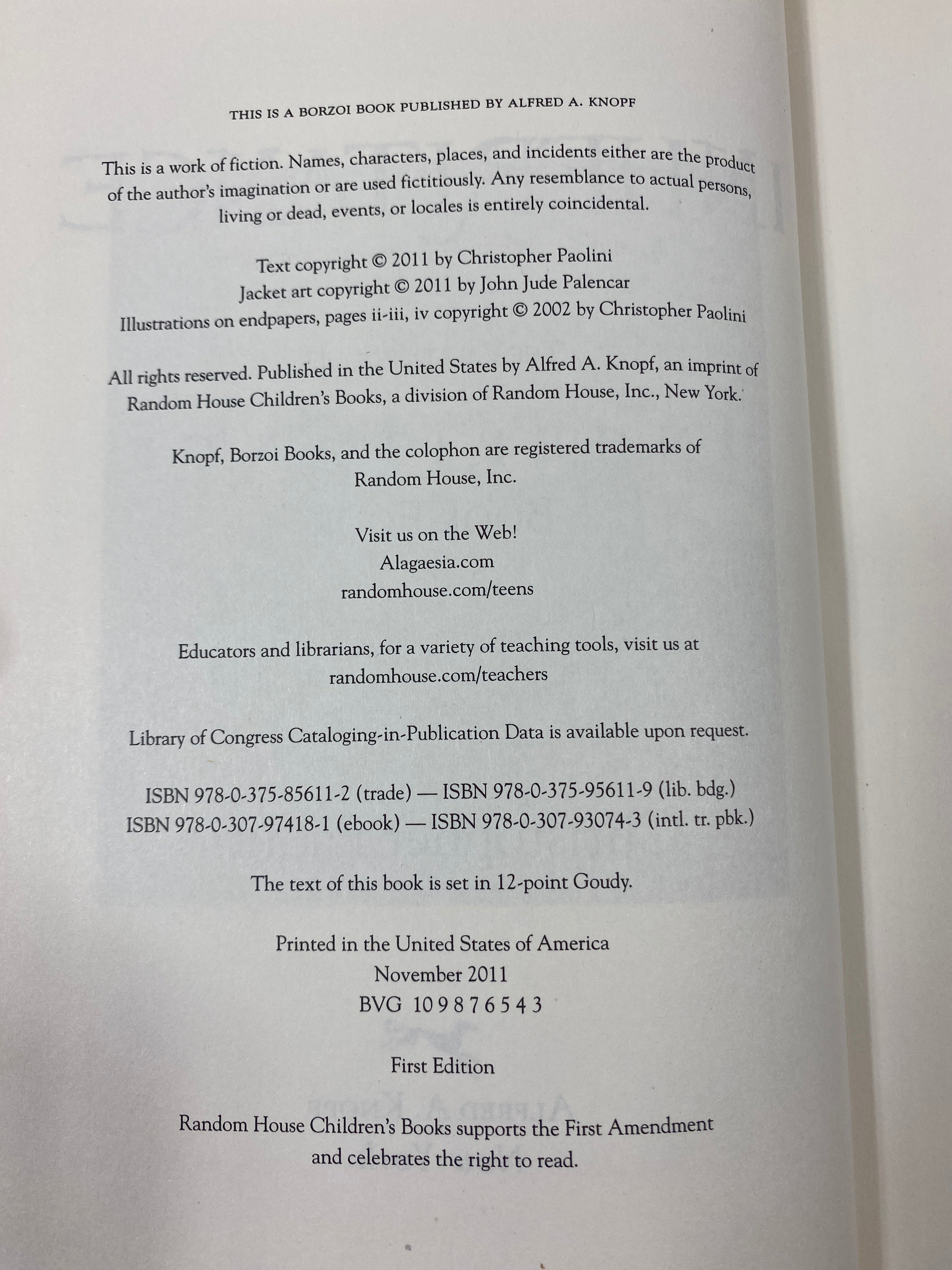 Set of 4: Eragon Christopher Paolini HC 2003-2011