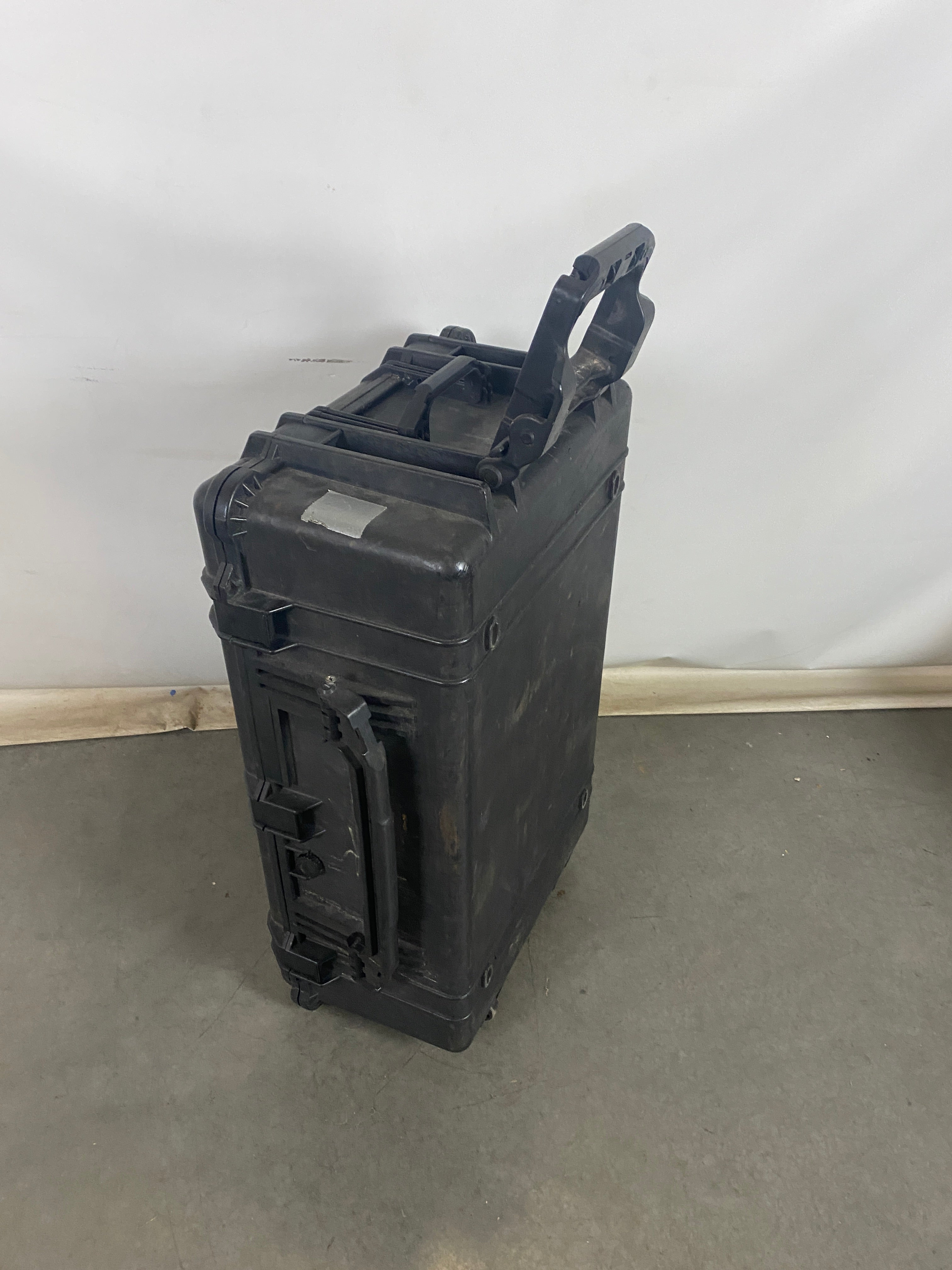 Secure Plastic Storage Case With Handles And Wheels