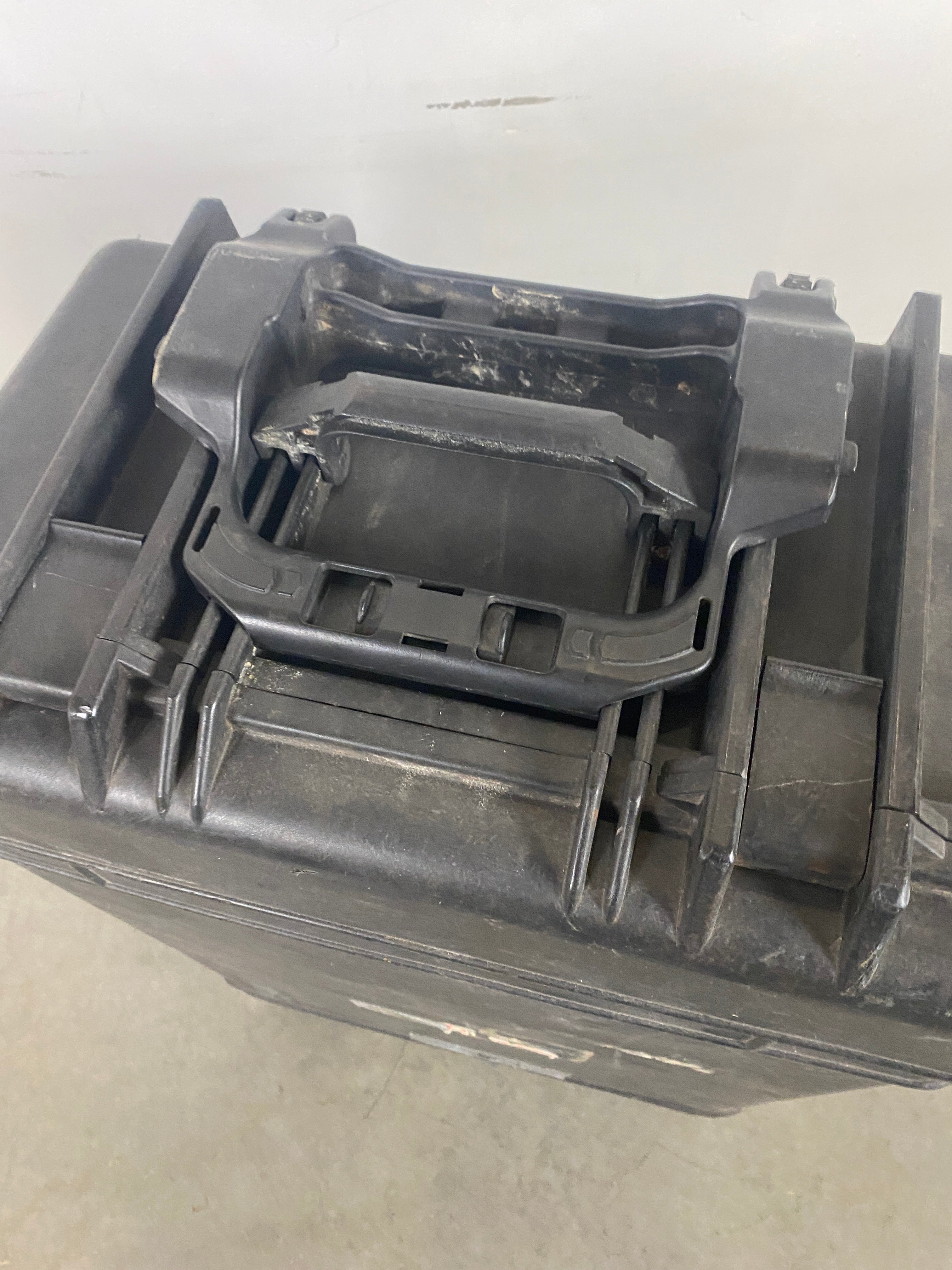 Secure Plastic Storage Case With Handles And Wheels