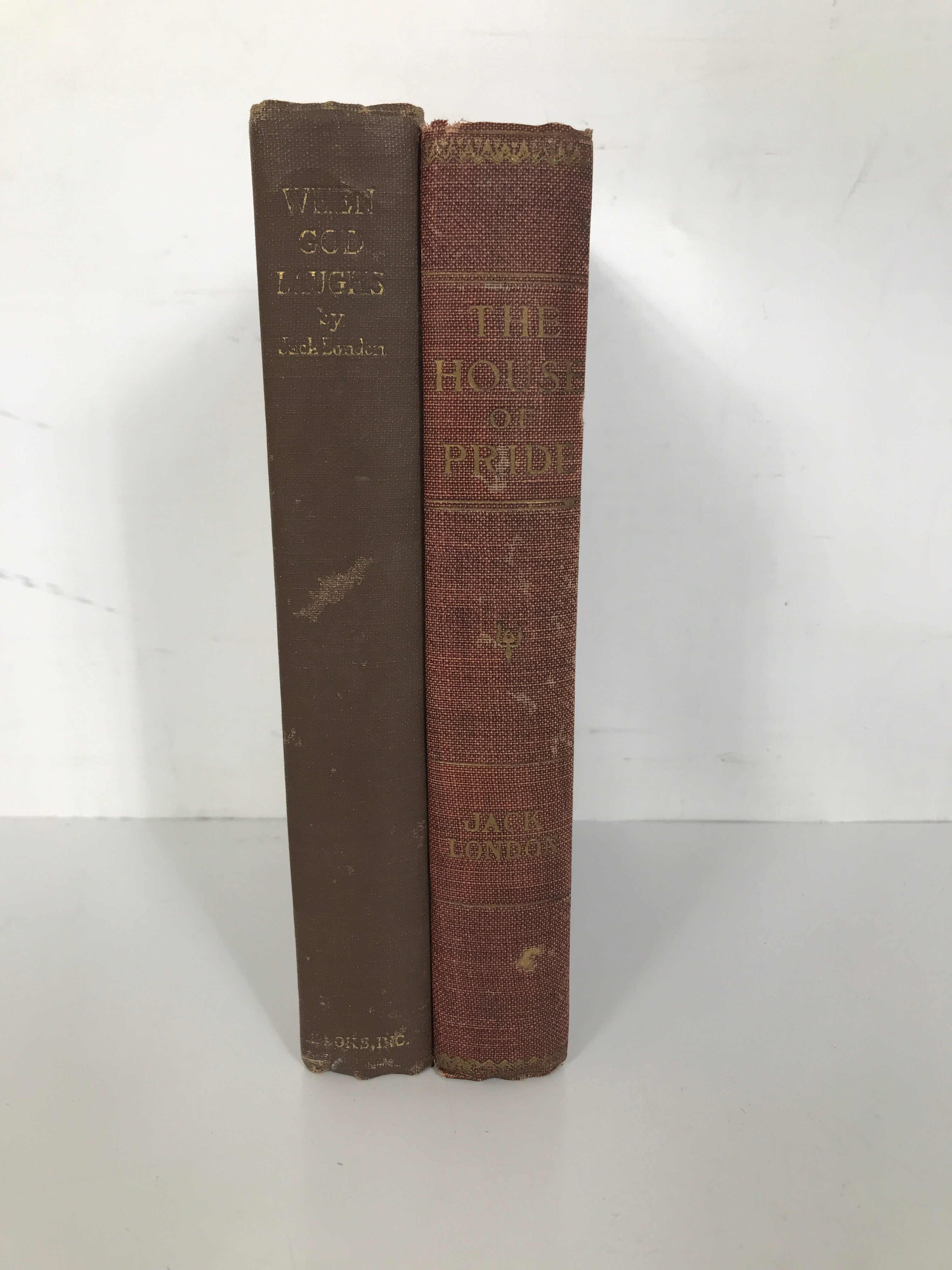 Lot of 2 Jack London: The House of Pride 1915 & When God Laughs 1945 HC