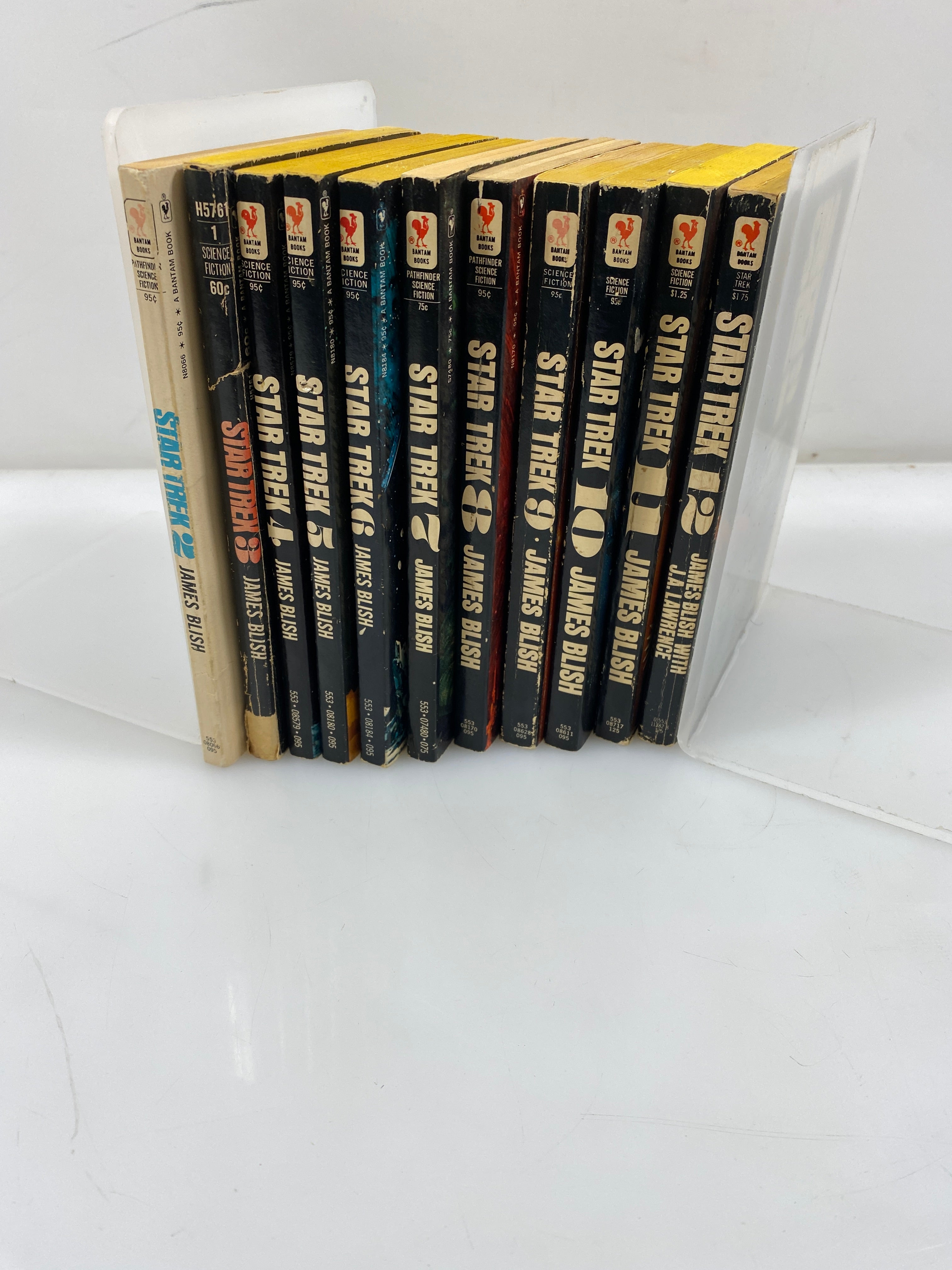 Lot of 11 Star Trek by James Blish numbers 2-12 Mass market paperbacks 1968-1977 SC