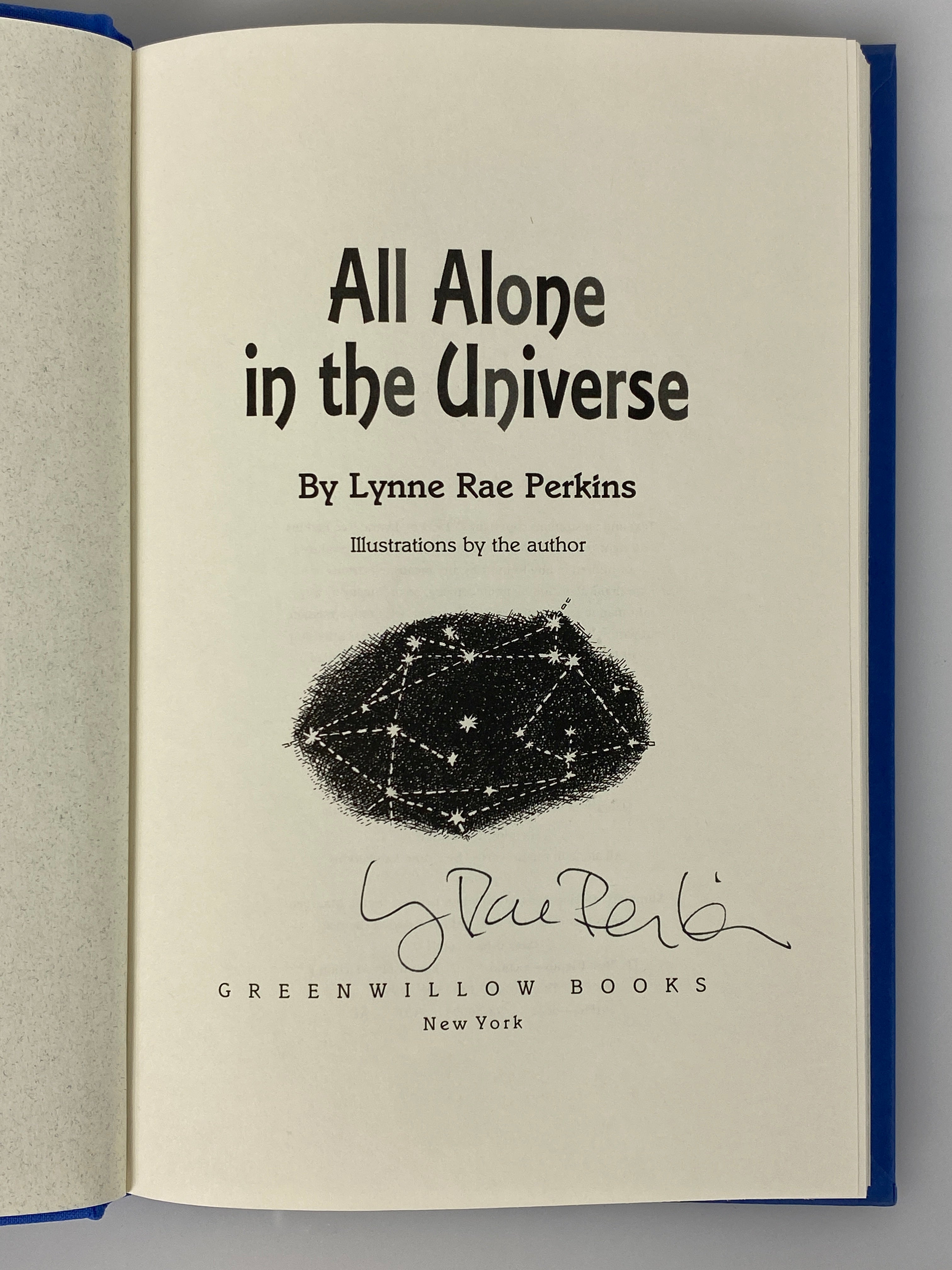 All Alone in the Universe by Lynne Rae Perkins Signed First Edition 1999 HCDJ