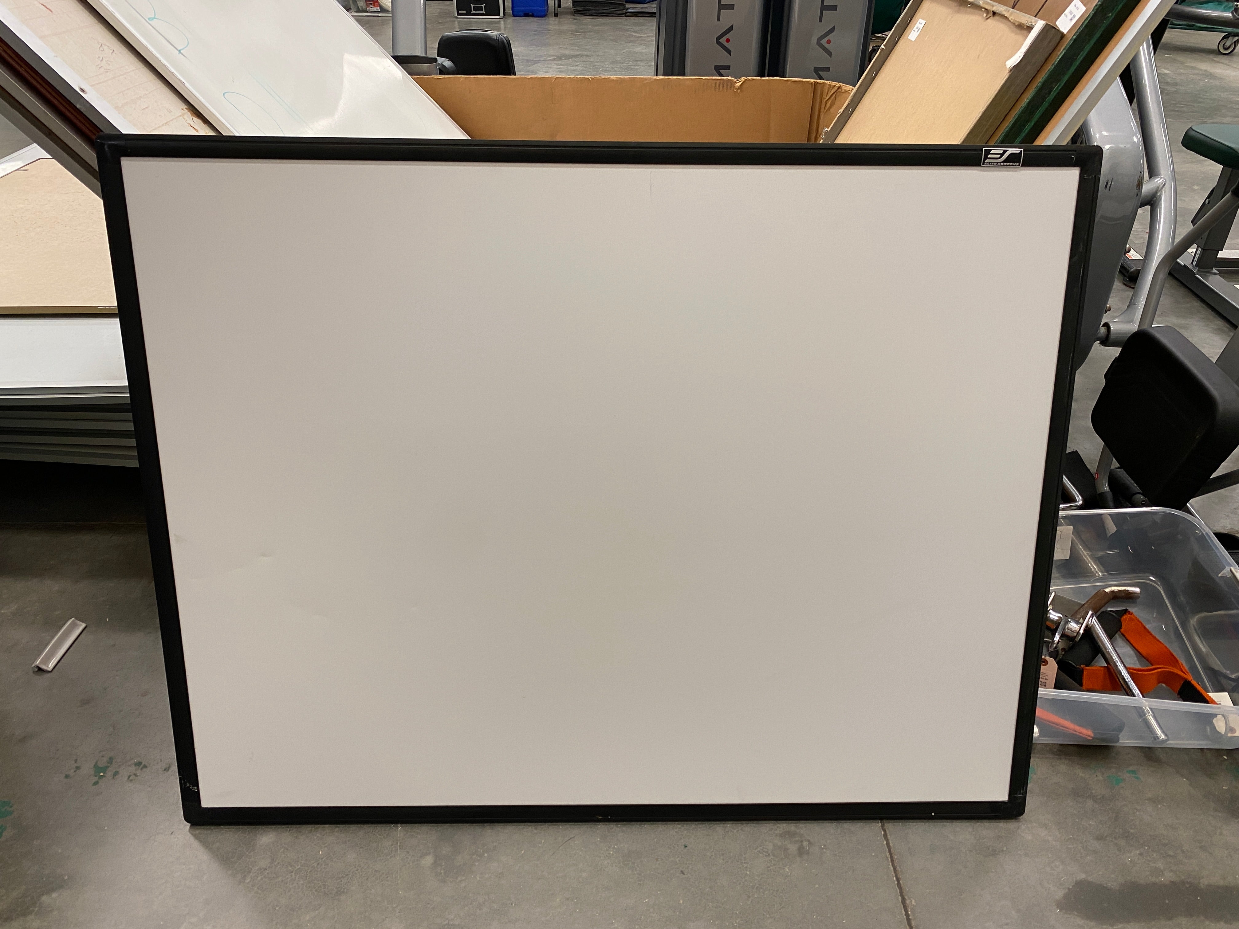 Elite Screens White Board With Black Frame