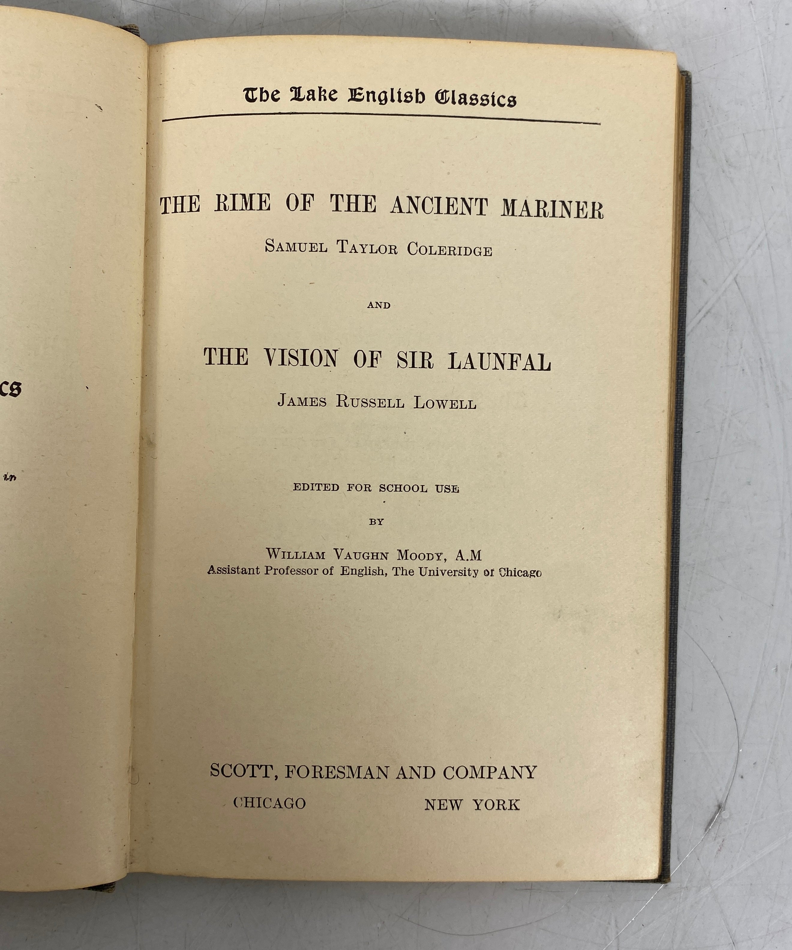 2 Antique Vols: Homer's Iliad (1896)/The Ancient Mariner (1898) English Classics