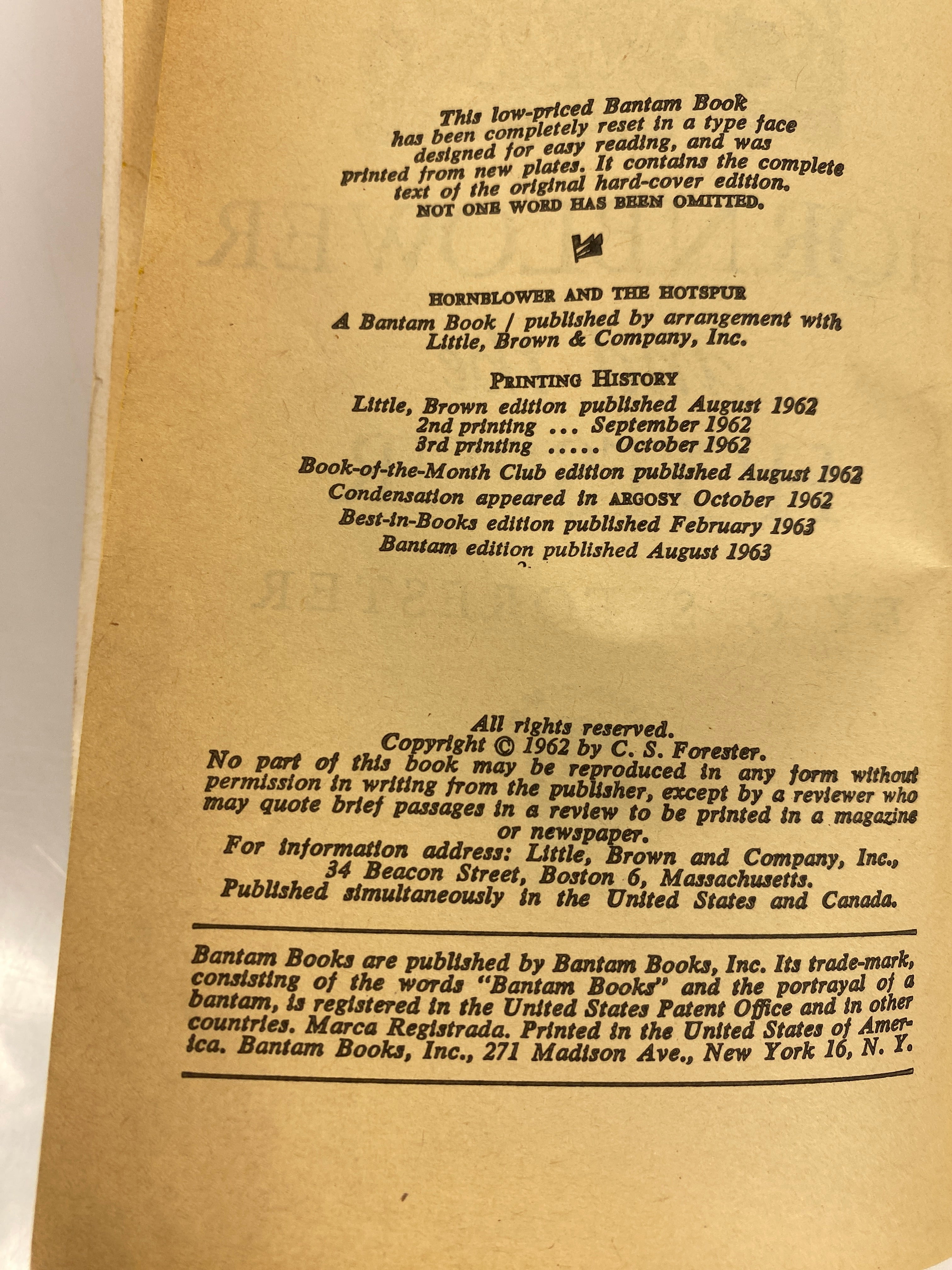 Hornblower and the Hotspur C.S. Forester paperback 1963