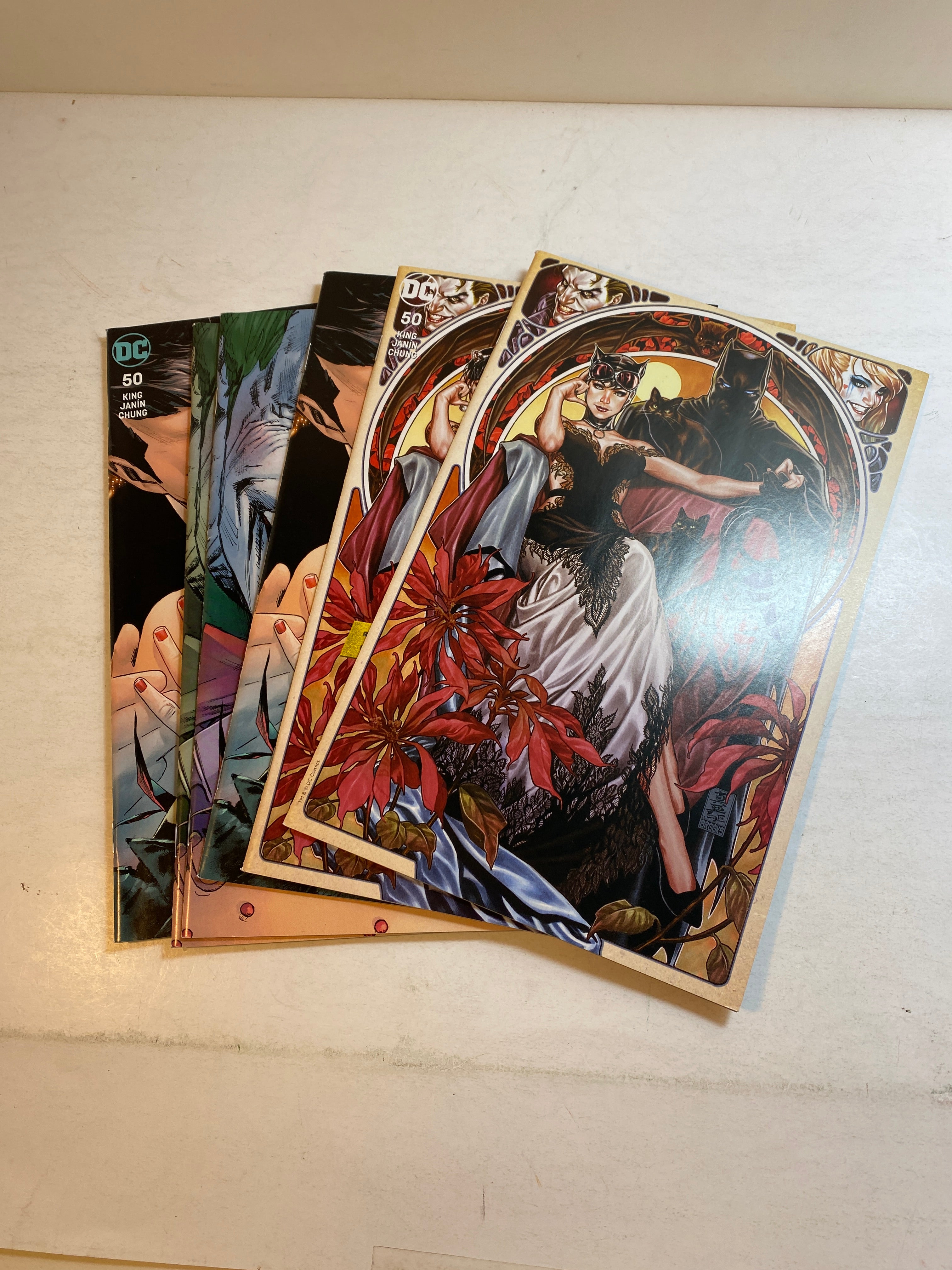 Lot of 6 Batman #50 Comic Sketch Art Morey Brooks Variants DC 2018