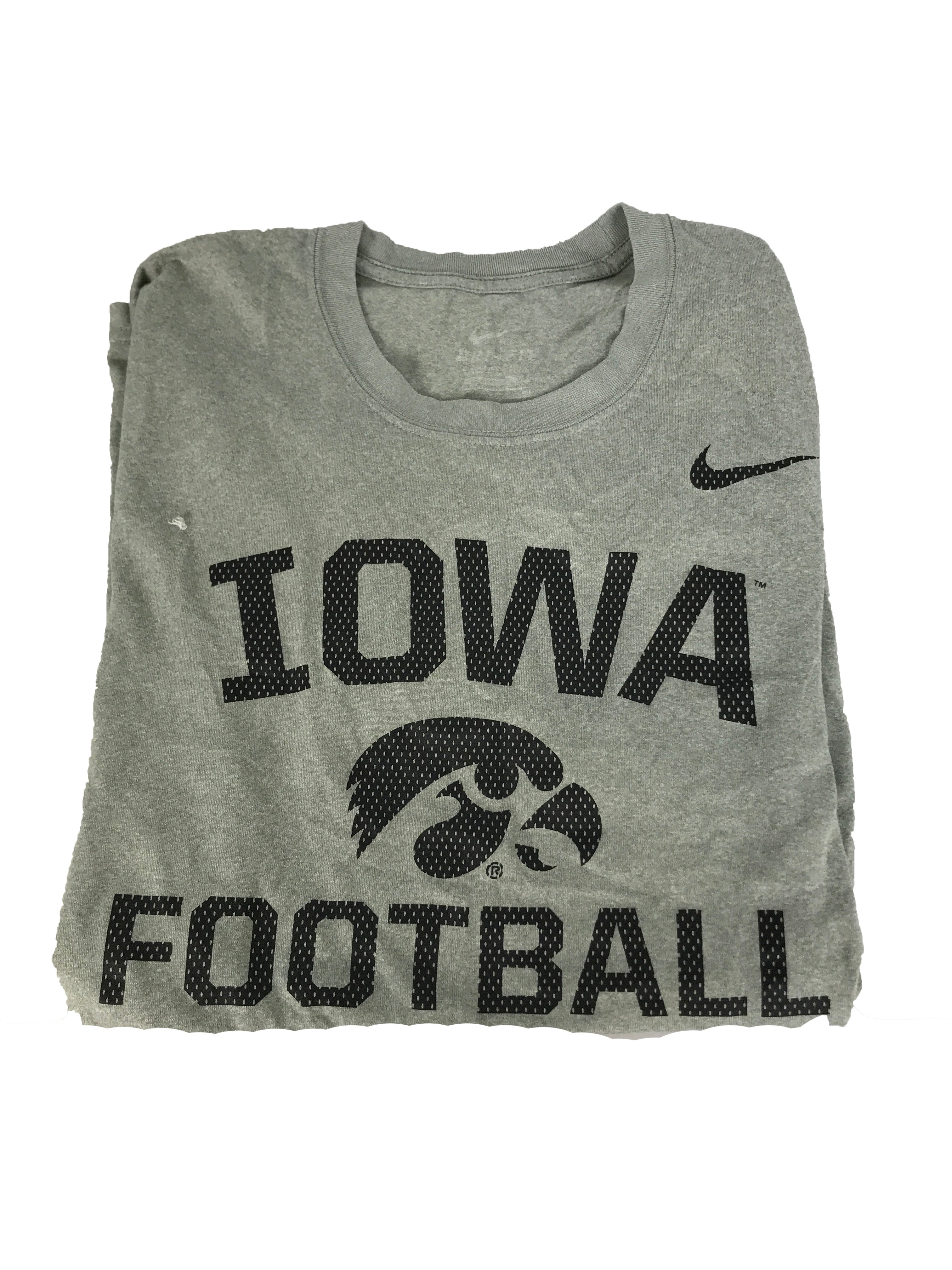 Nike Grey Iowa Football T-Shirt Men's Size S