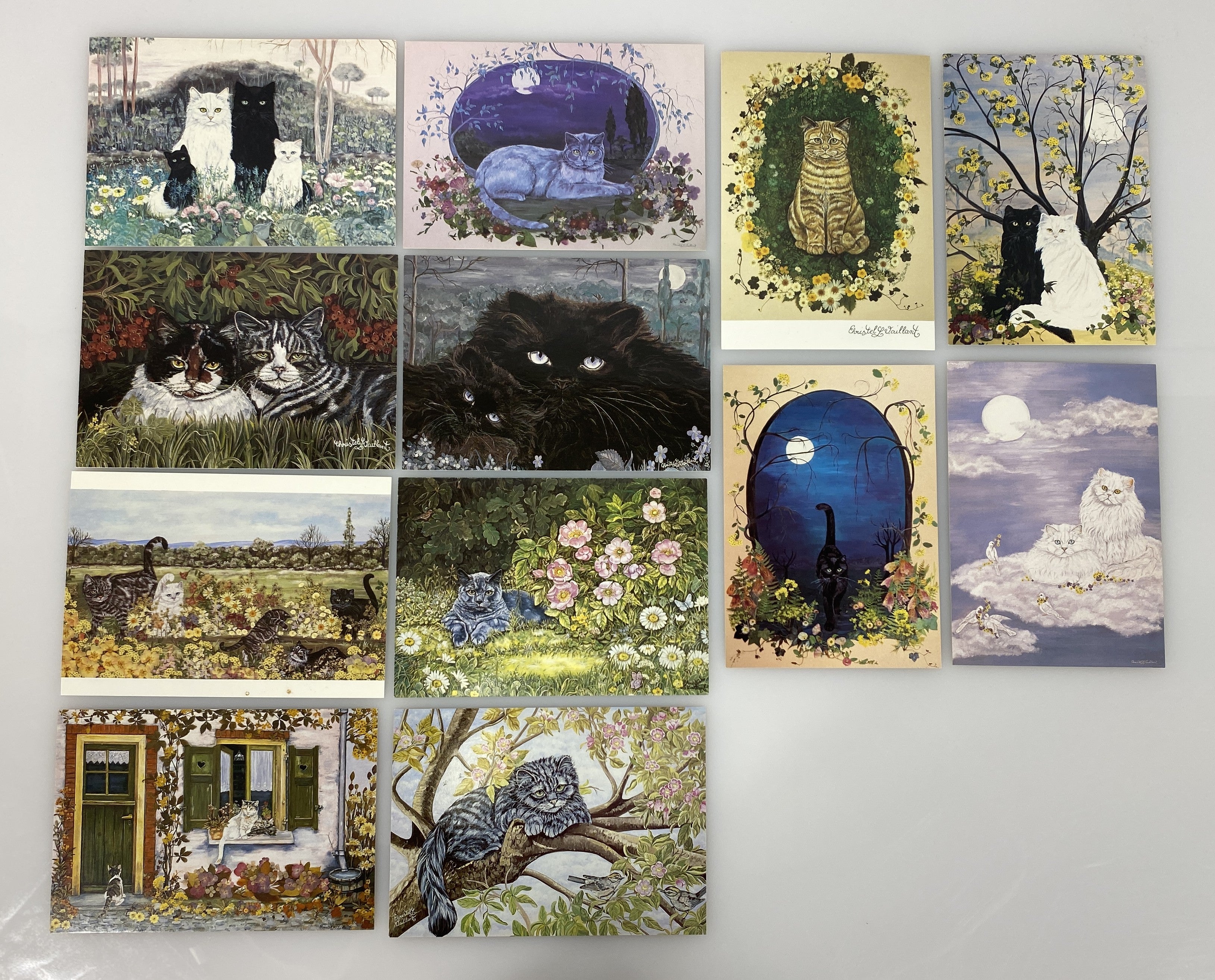 Cat Themed Postcards by Christel LeVaillent
