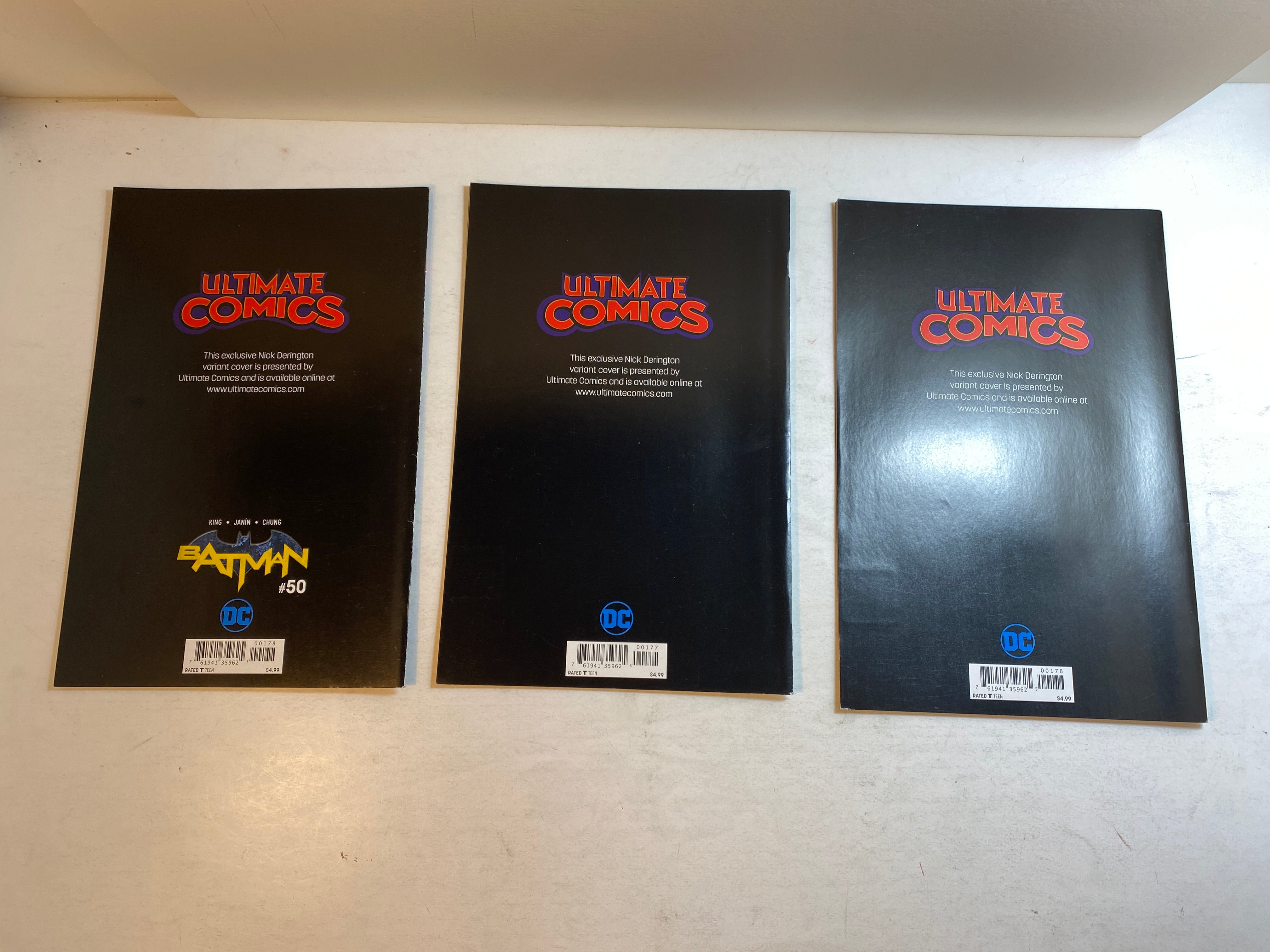 Lot of 3 Batman #50 Ultimate Comics Derington Variants DC 2018