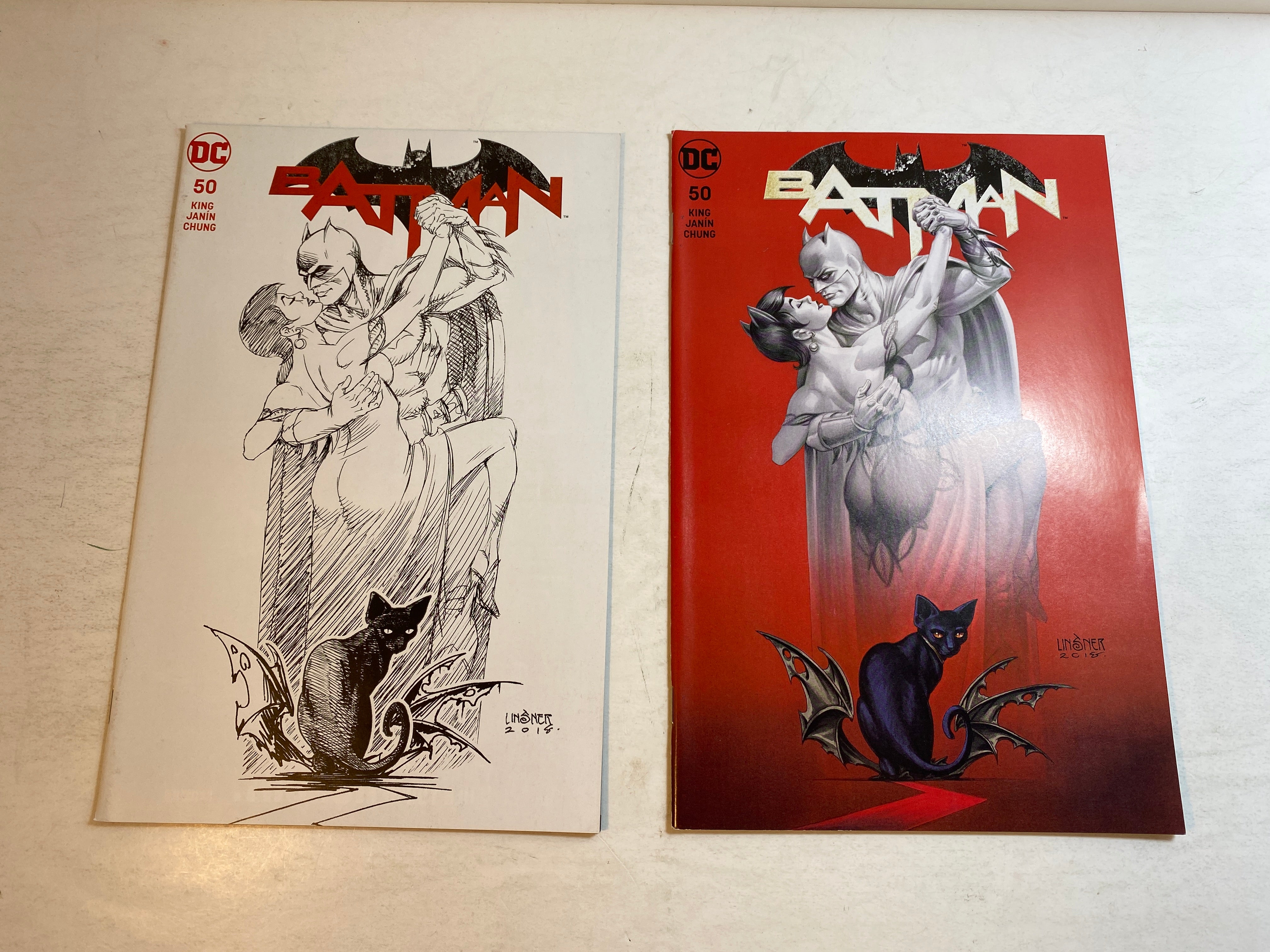 Lot of 2 Batman #50 Galaxy Comics Lisner Variants DC Comics 2018