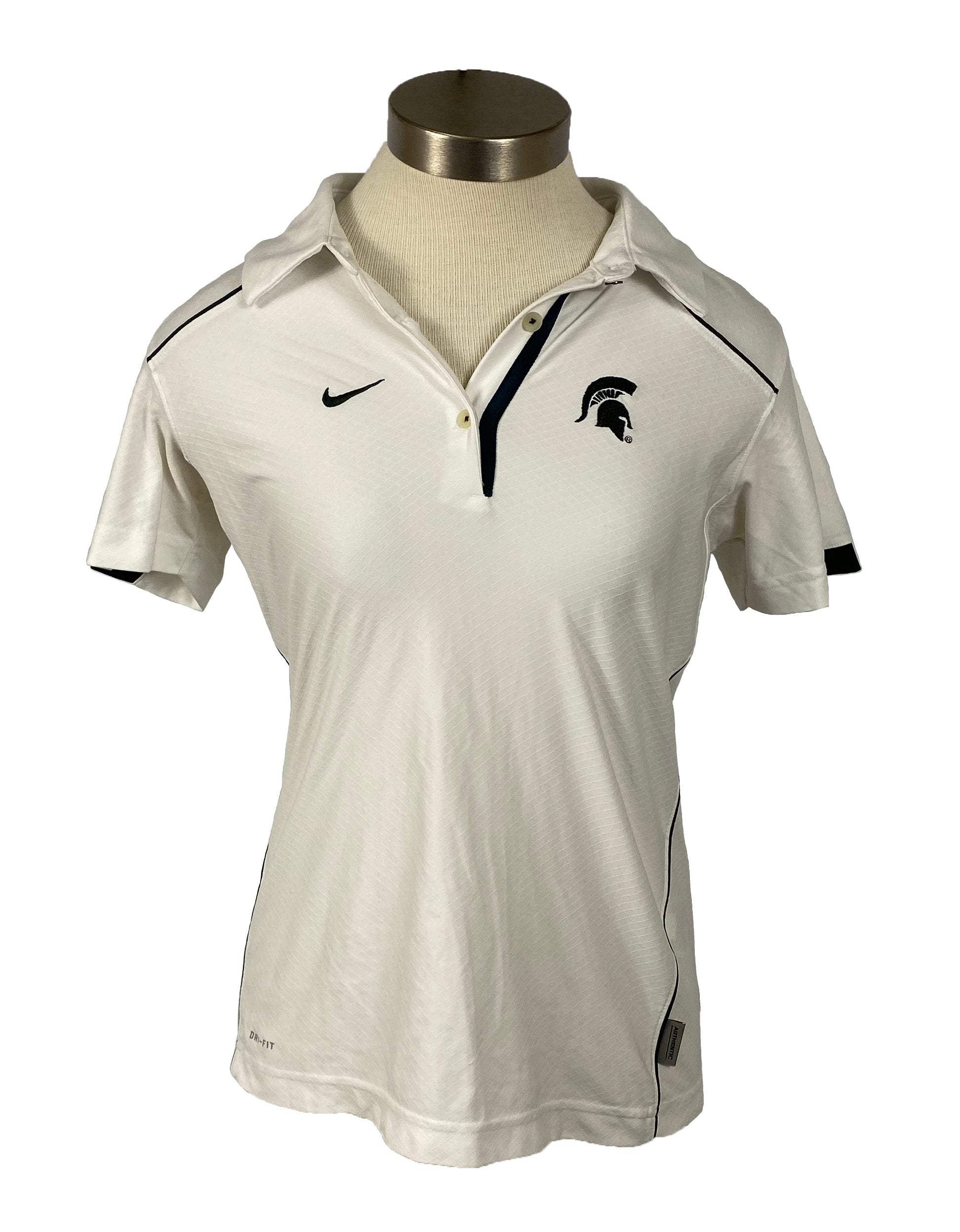 Nike White Michigan State University Golf Polo Women's Size Small