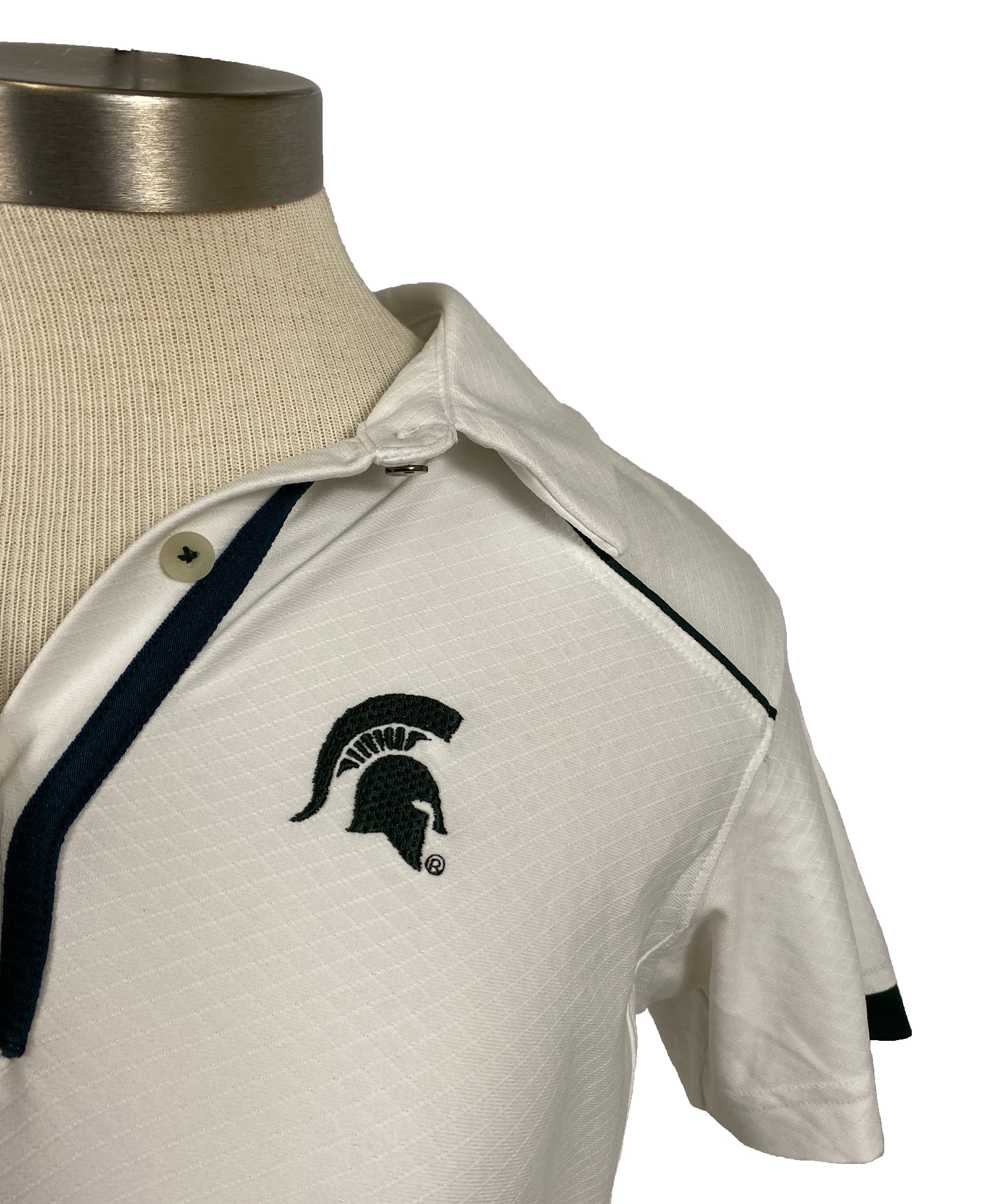 Nike White Michigan State University Golf Polo Women's Size Small