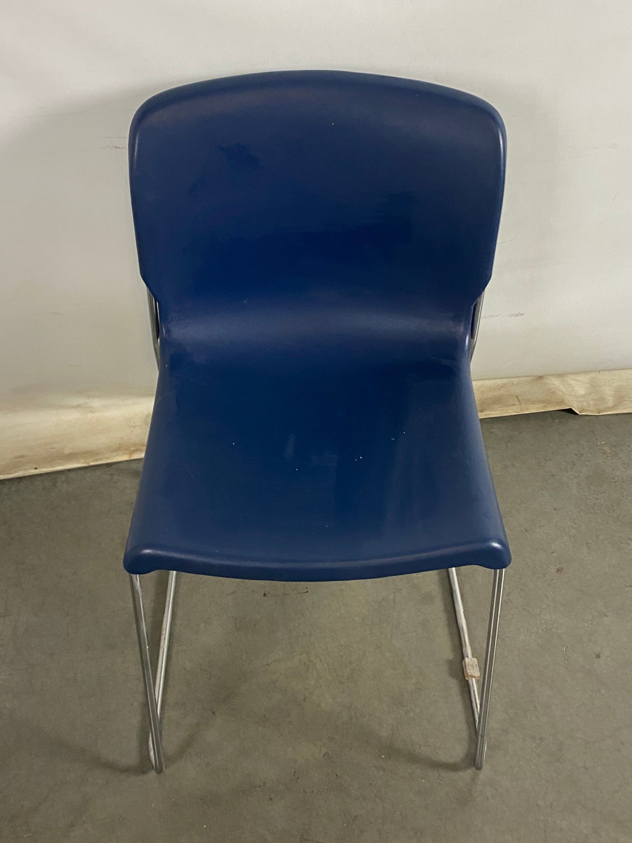 Fixtures Furniture's D Chair Blue Plastic Chair