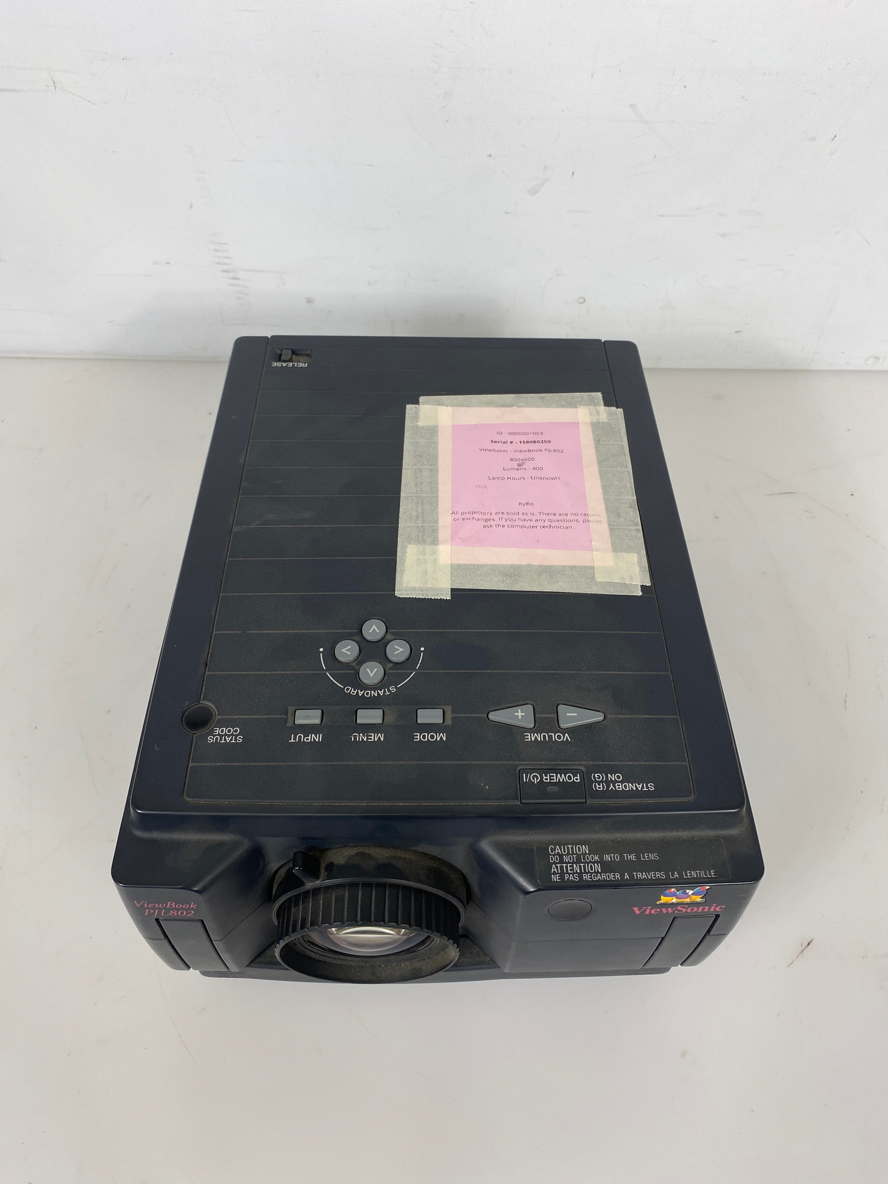 ViewSonic PJL802 Viewbook Projector