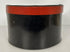 Vintage Black & Red Oilcloth Hat Box