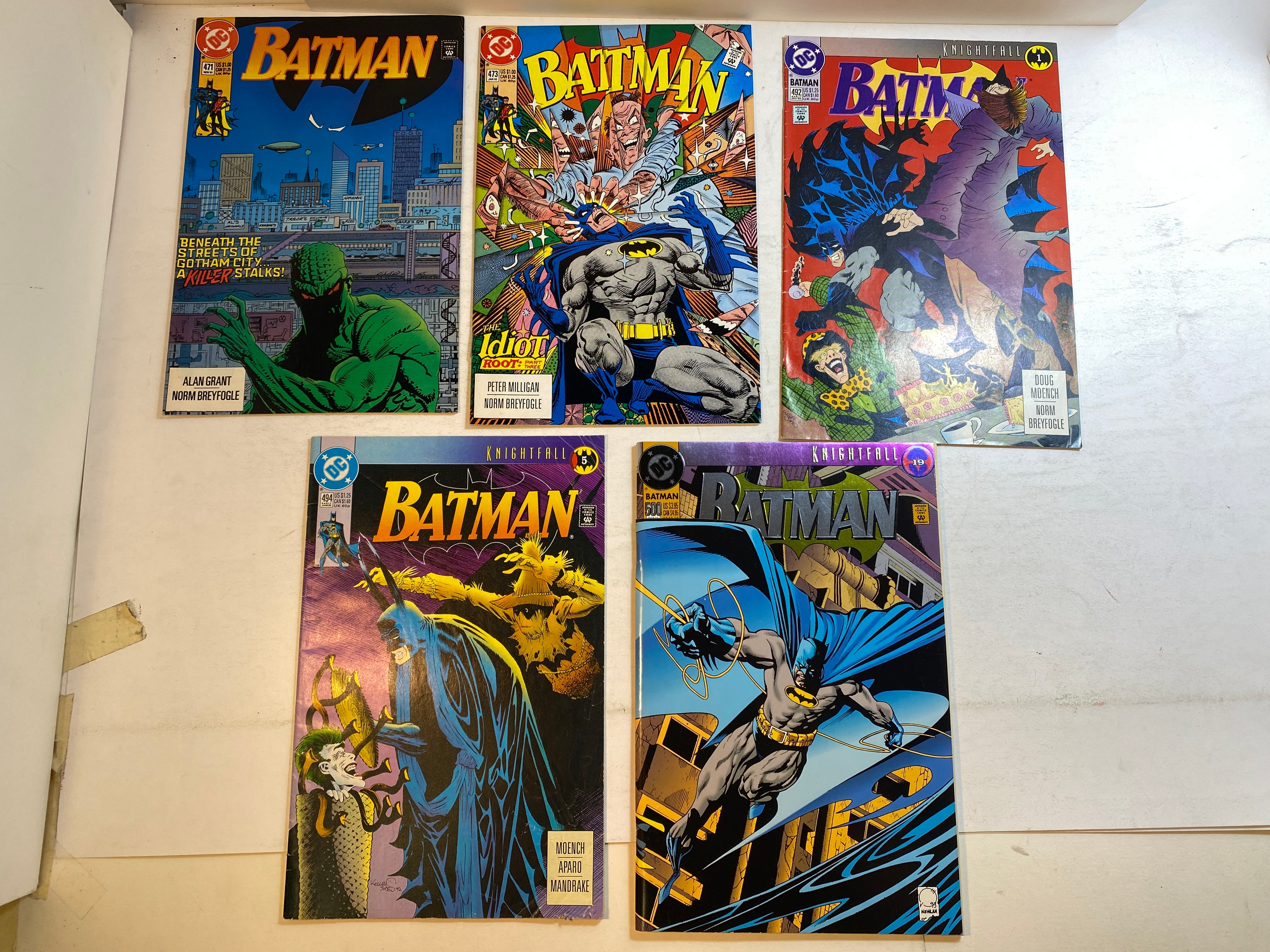 Lot of 5 Batman 1991-1993 DC Comics