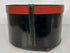Vintage Black & Red Oilcloth Hat Box