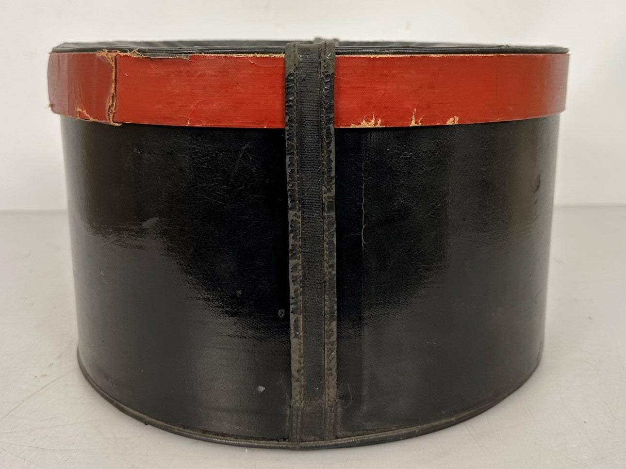 Vintage Black & Red Oilcloth Hat Box – MSU Surplus Store