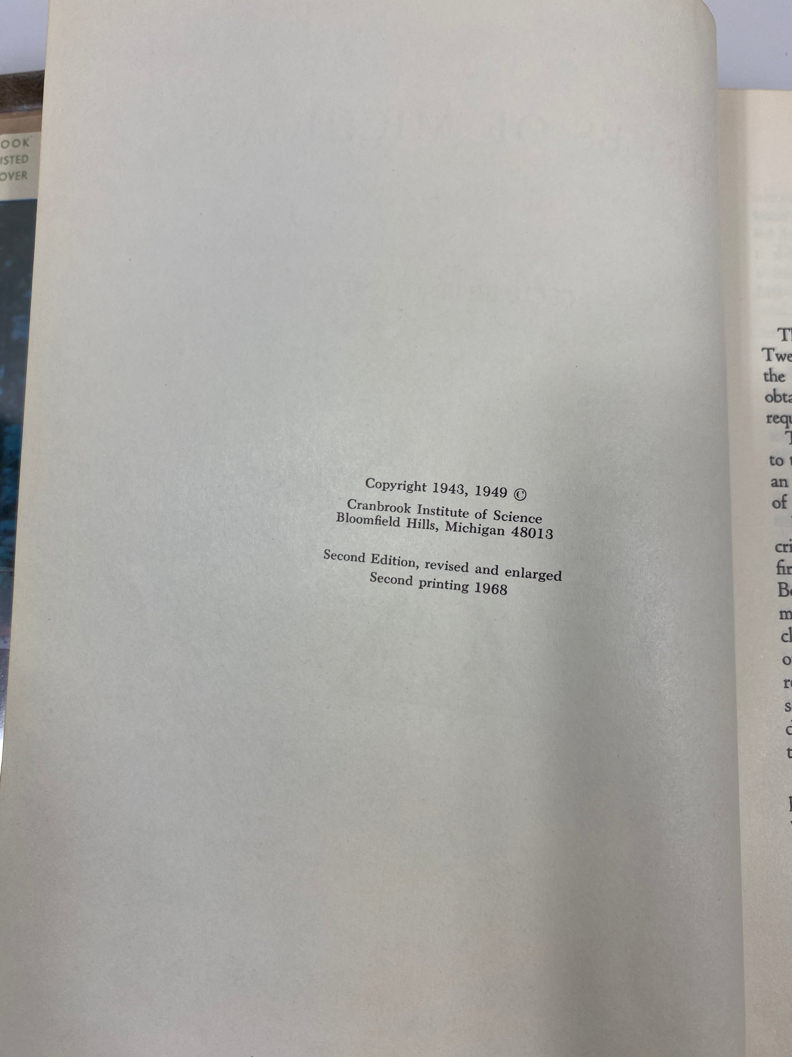 Shrubs of Michigan by Cecil Billington 1968 2nd Ed. HCDJ