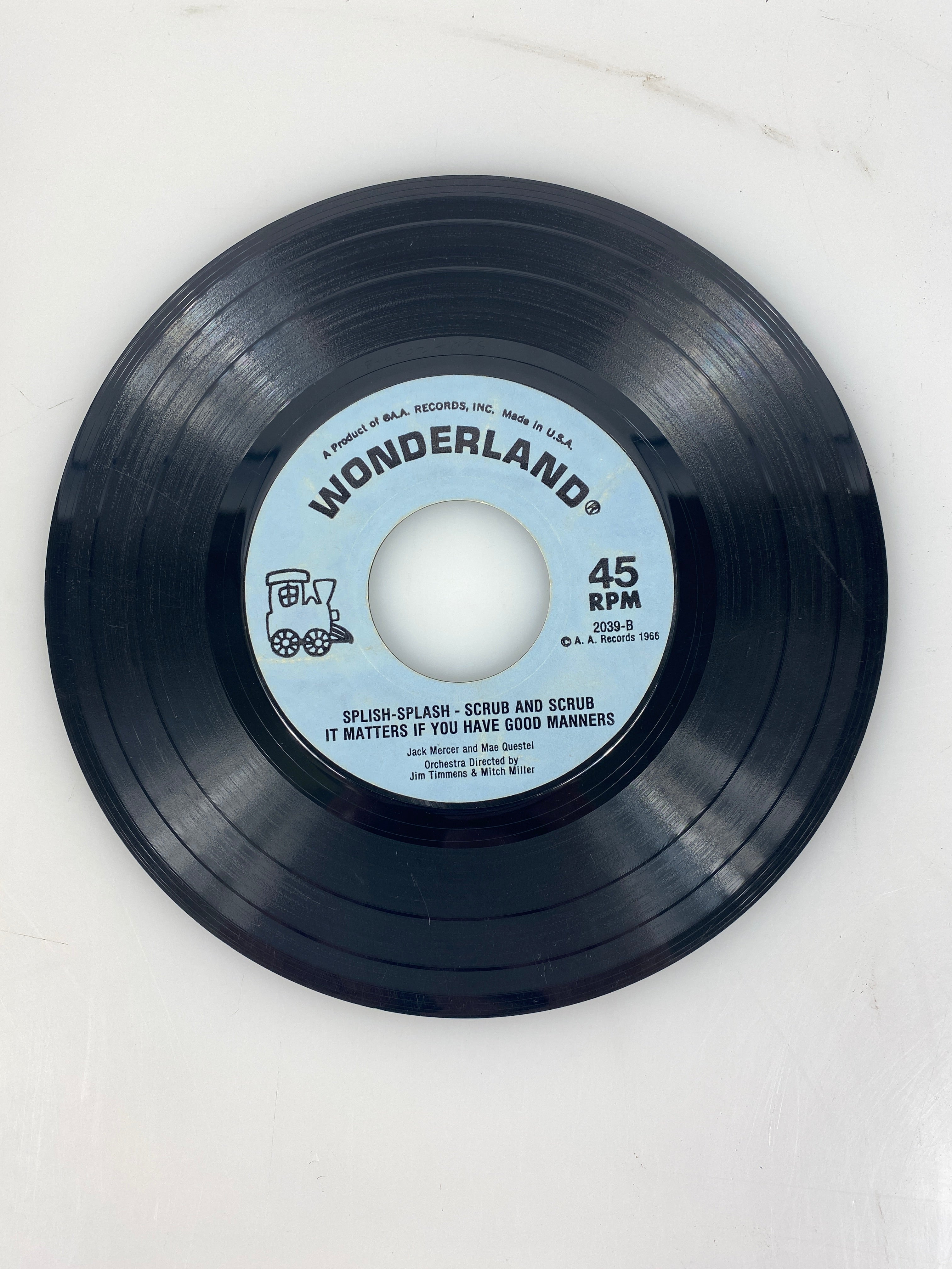 Six Popeye Songs 45 Vinyl Record Wonderland Records