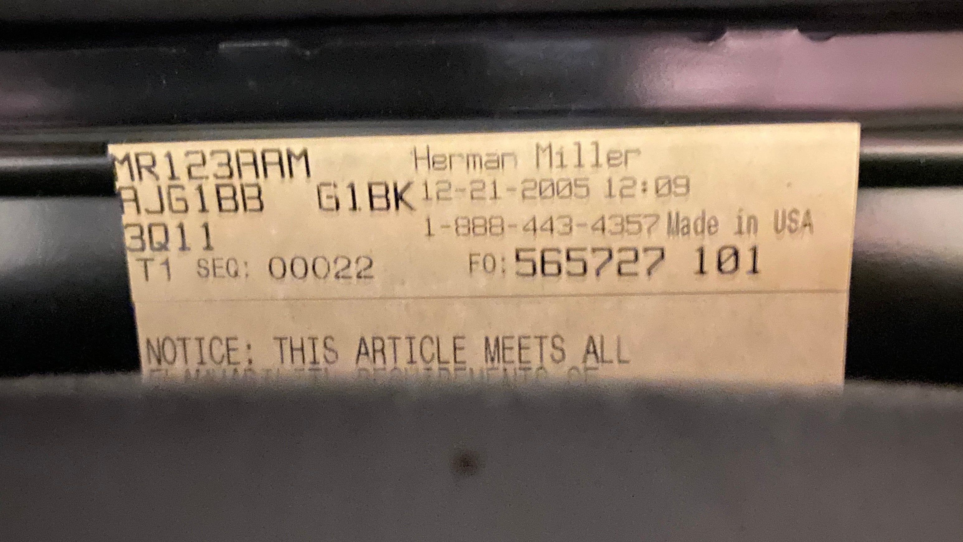 Herman Miller Grey Mirra Ergonomic Office Chair