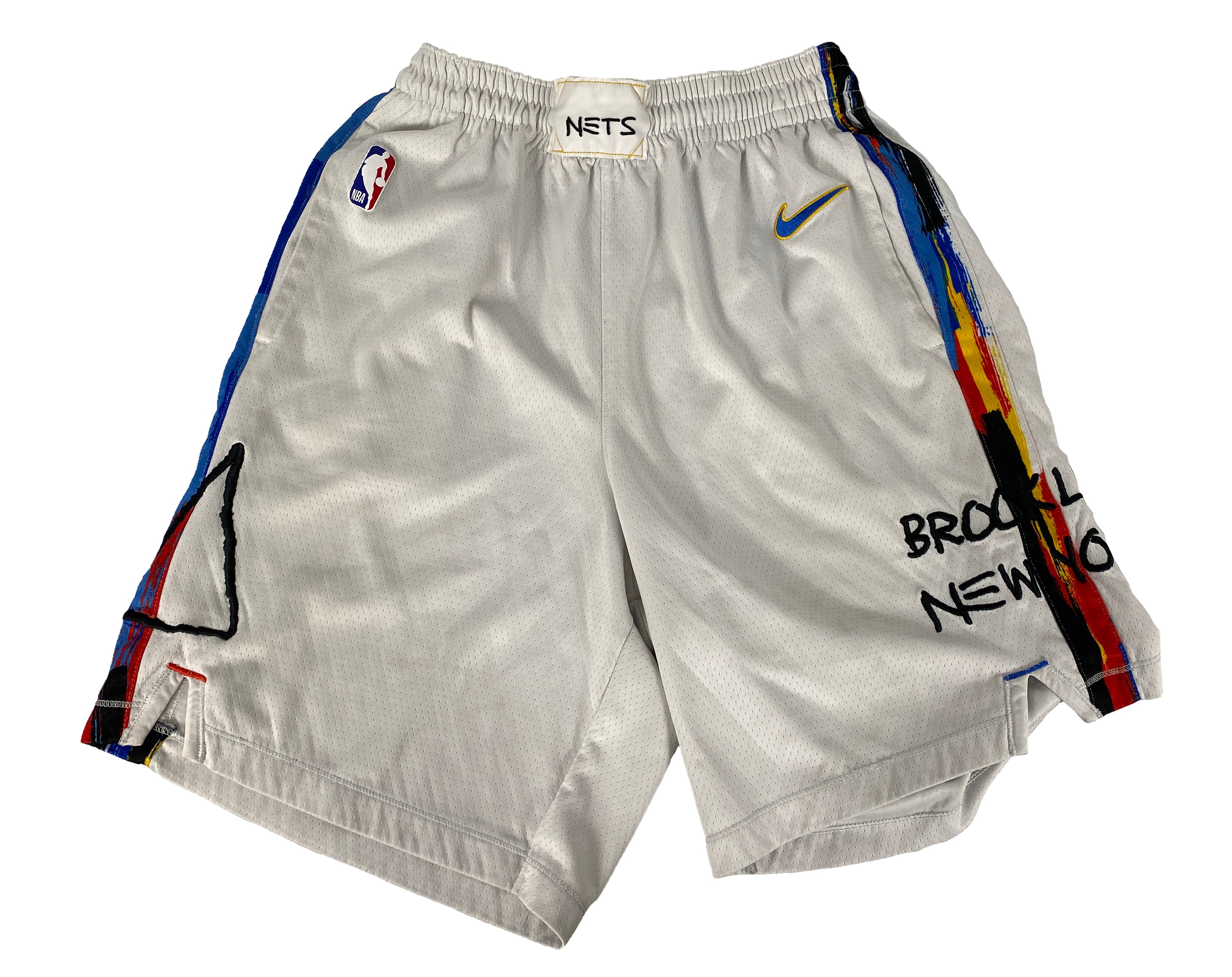 Nike Brooklyn Nets Basquiat White Basketball Shorts