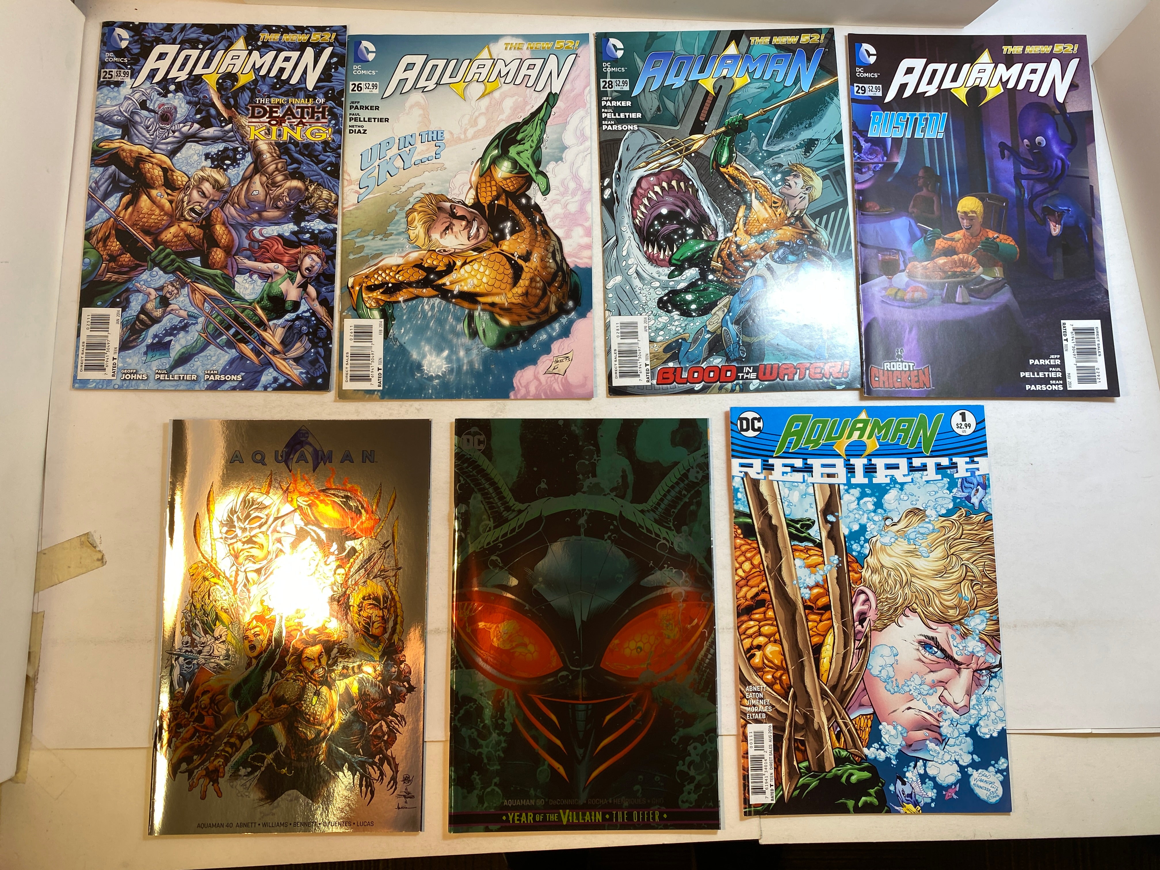 Lot of 7 Aquaman DC Comics 2014-2016