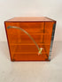 Vintage Micro Air Orange Acrylic Lucite Storage Cabinet