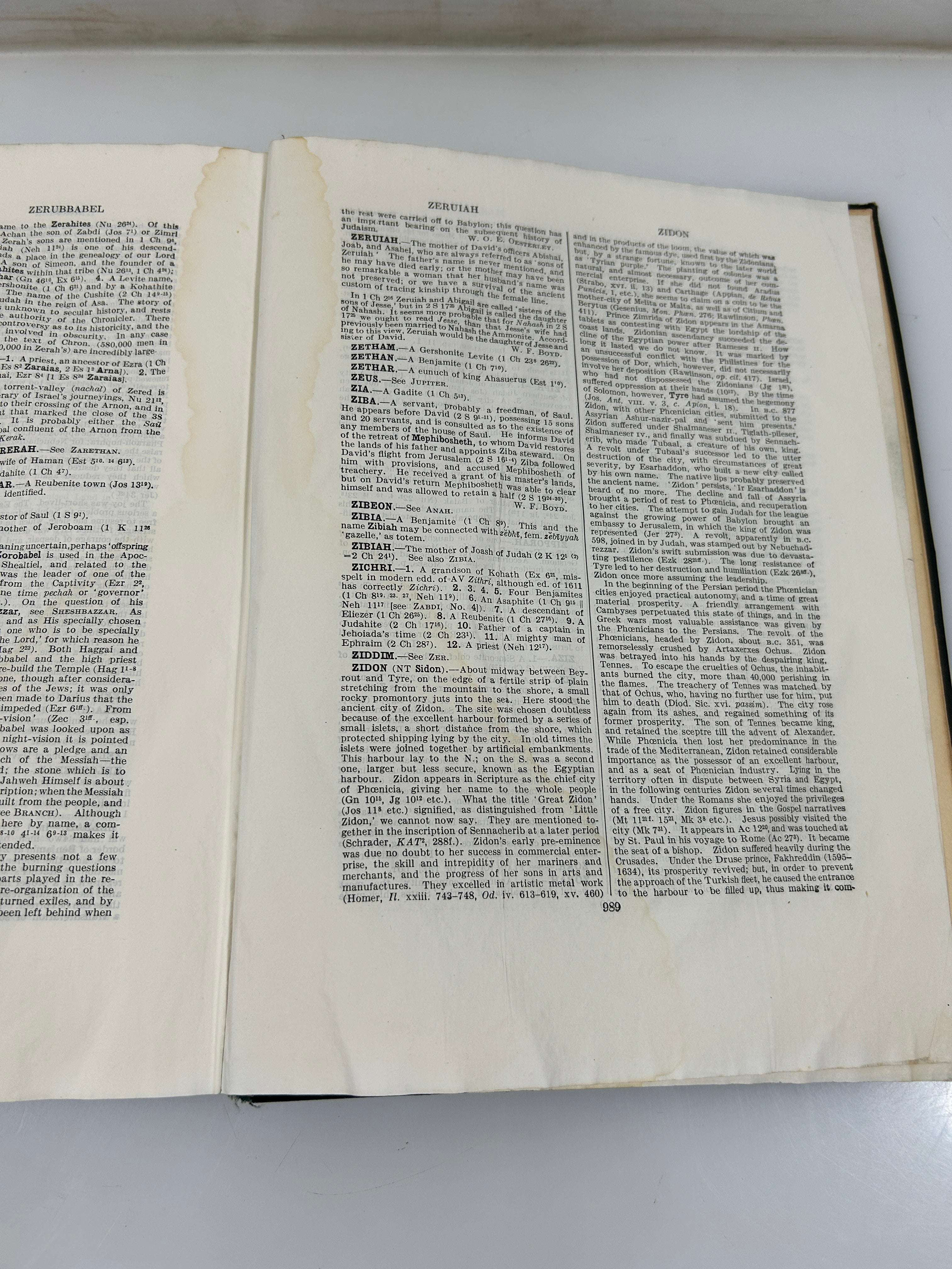 Dictionary of the Bible Ed James Hastings India Paper Ed Scribners 1924 HC