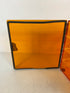 Vintage Micro Air Orange Acrylic Lucite Storage Cabinet