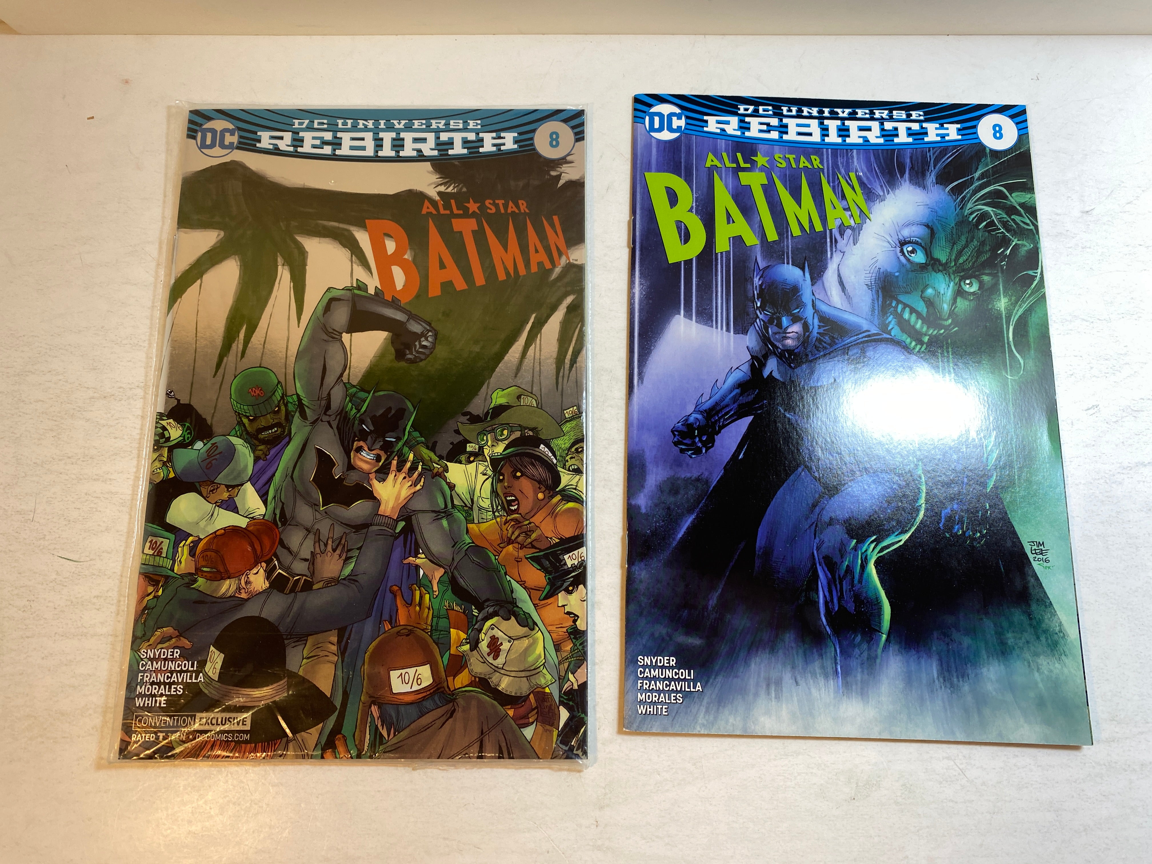 Lot of 2 All Star Batman 8 Convention Cover Variants DC Comics 2017