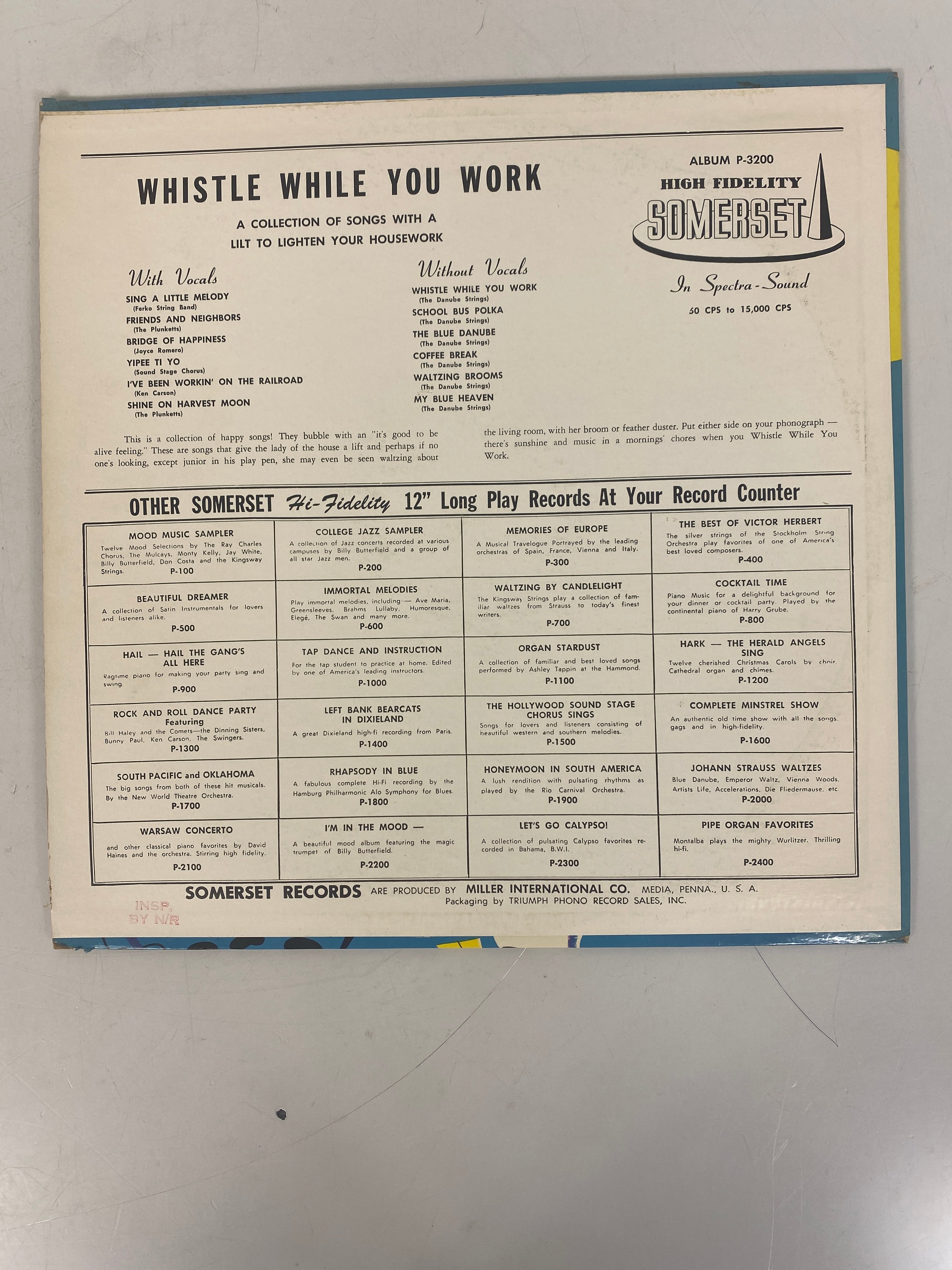 Whistle While You Work Lighten Her House Work Load Vinyl Records