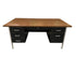Steelcase Black 5 Drawer Tanker Desk With Wood Laminate Top