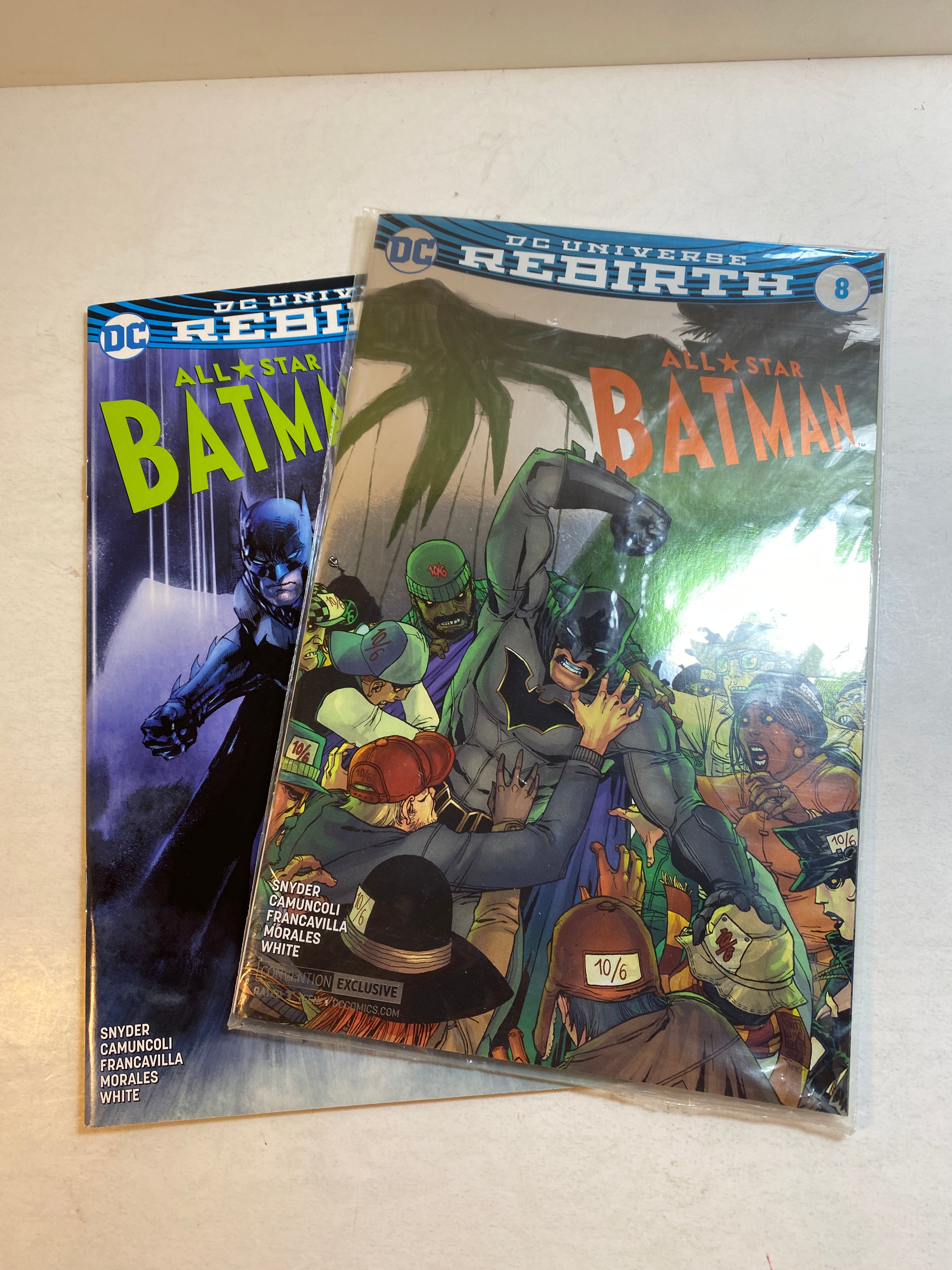 Lot of 2 All Star Batman 8 Convention Cover Variants DC Comics 2017