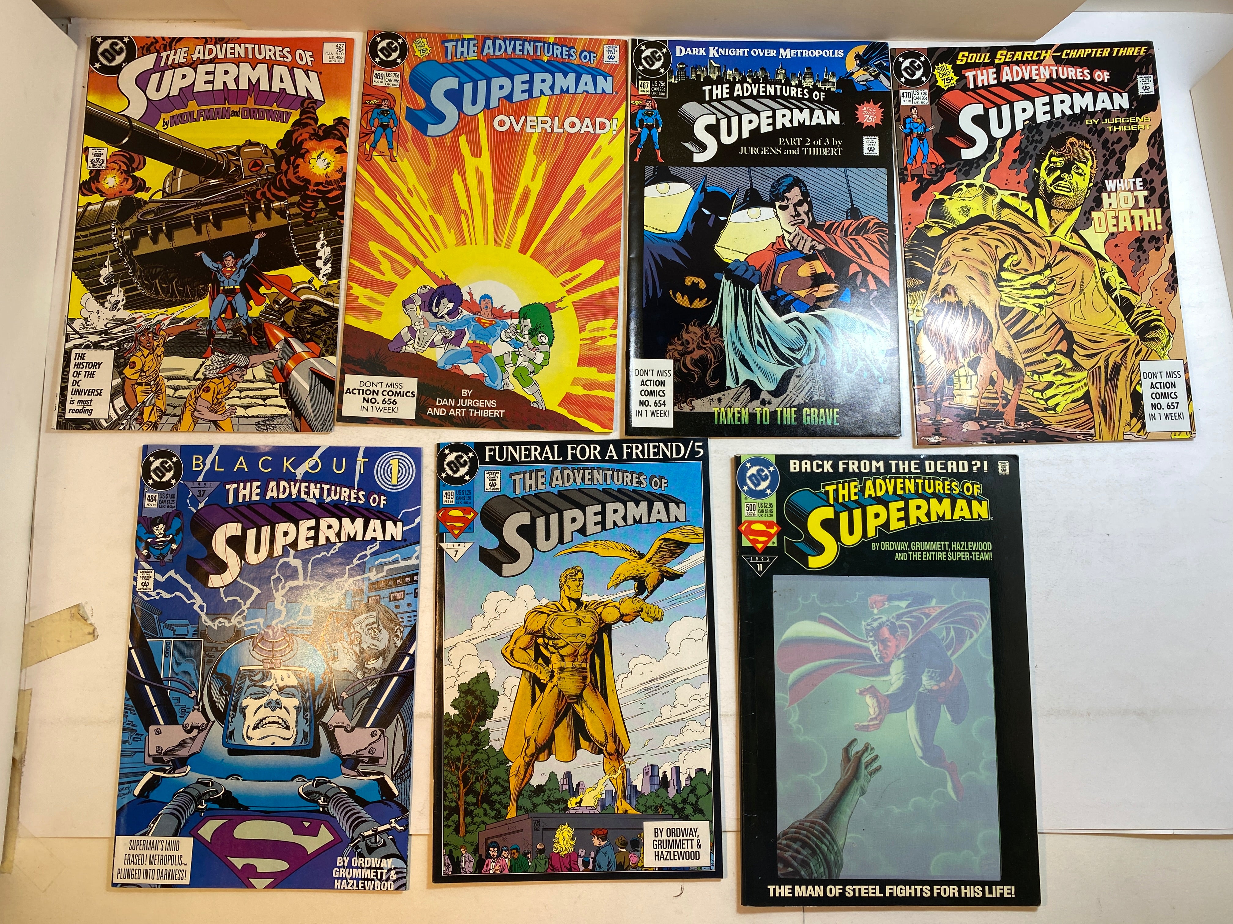 Lot of 10 Adventures of Superman DC Comics 1990-1996