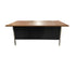 Steelcase Black 5 Drawer Tanker Desk With Wood Laminate Top