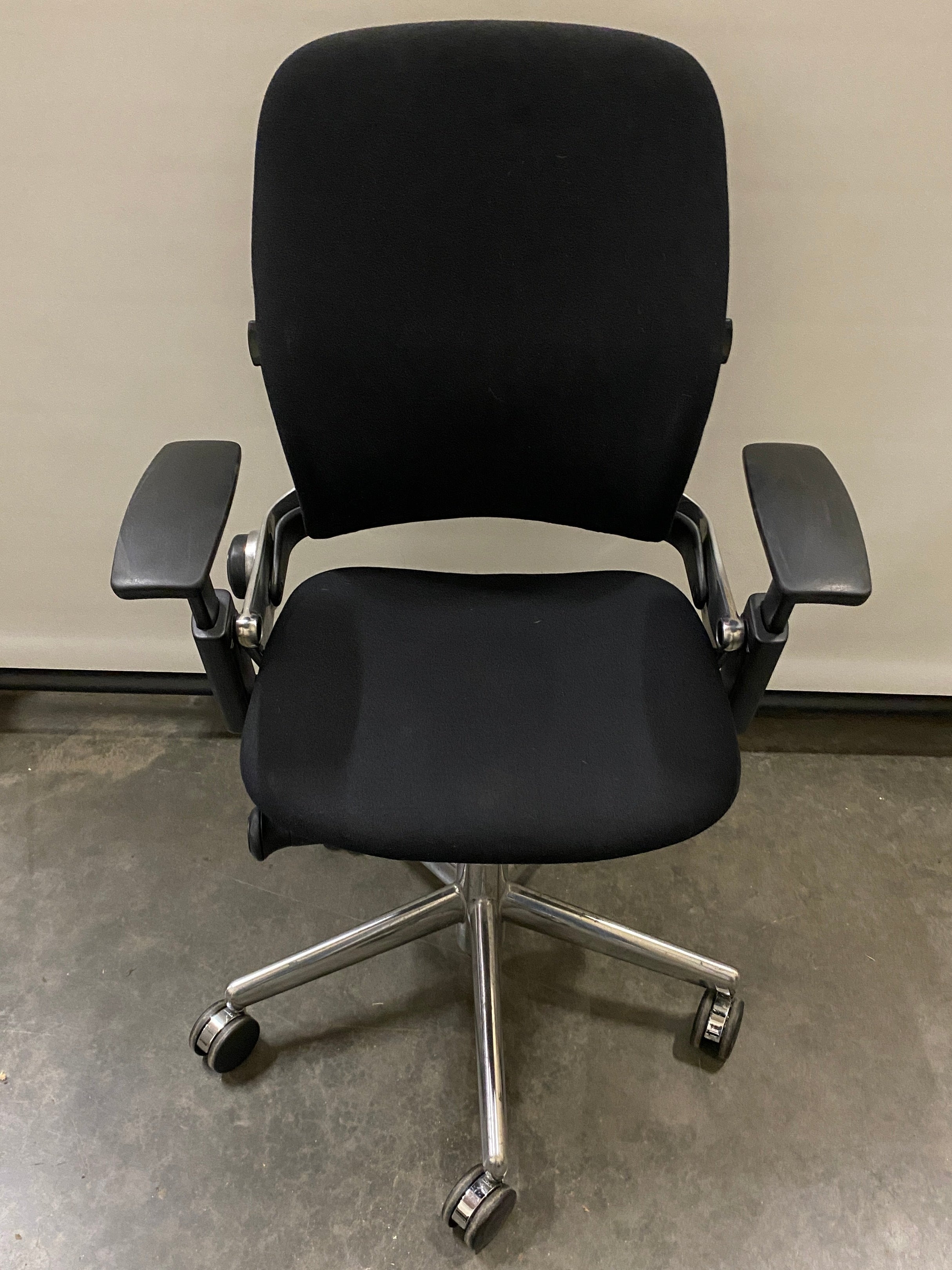 Steelcase #46216179C Black Upholstered Adjustable Office Chair