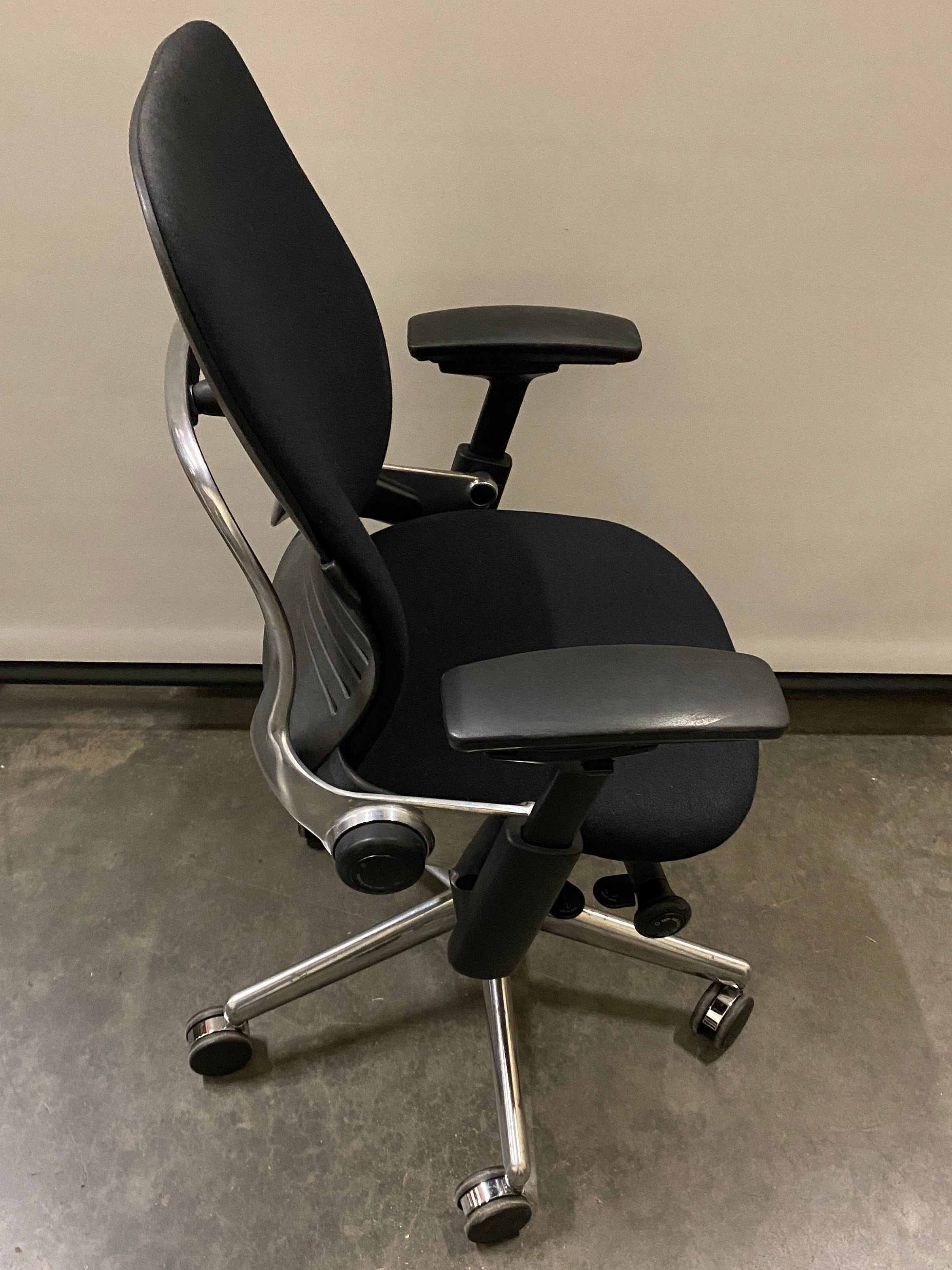 Steelcase #46216179C Black Upholstered Adjustable Office Chair