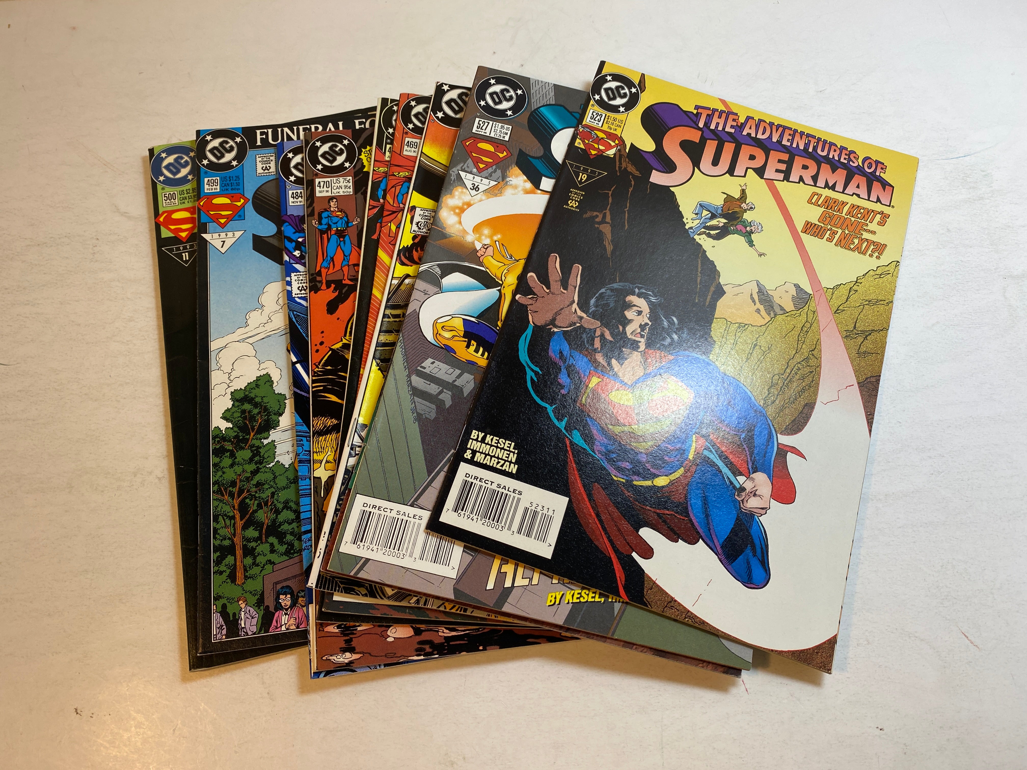 Lot of 10 Adventures of Superman DC Comics 1990-1996
