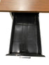 Steelcase Black 5 Drawer Tanker Desk With Wood Laminate Top